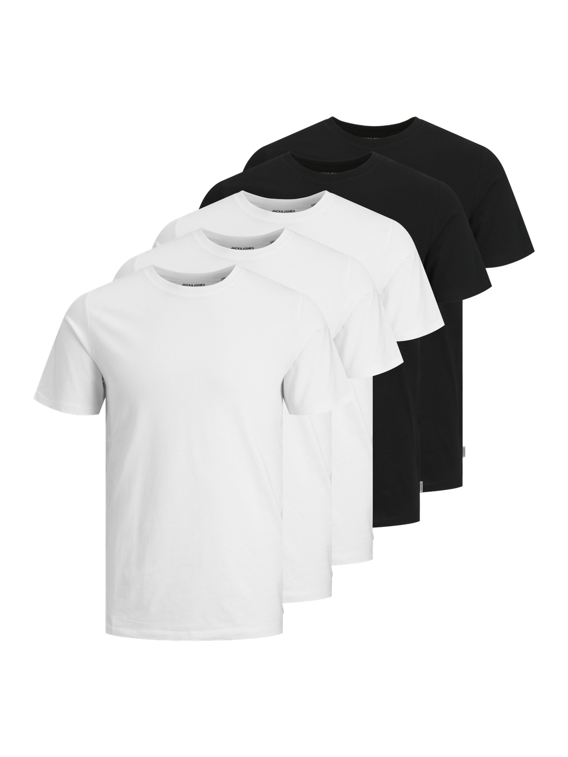 T-shirts - Jjeorganic Basic Tee Ss O-Ne 5Pk Mp Noos - - Hr Ravn
