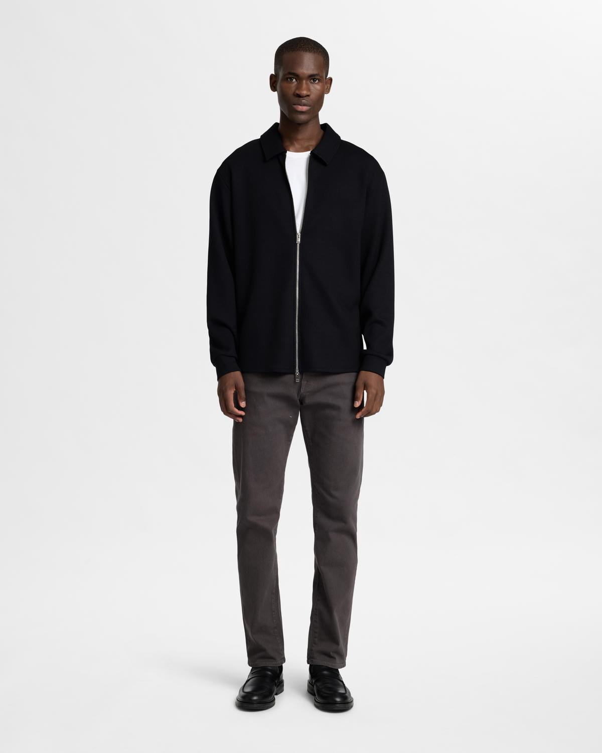 CARDIGAN - Slhemanuel Soft Full Zip Sweat Noos - - Hr Ravn