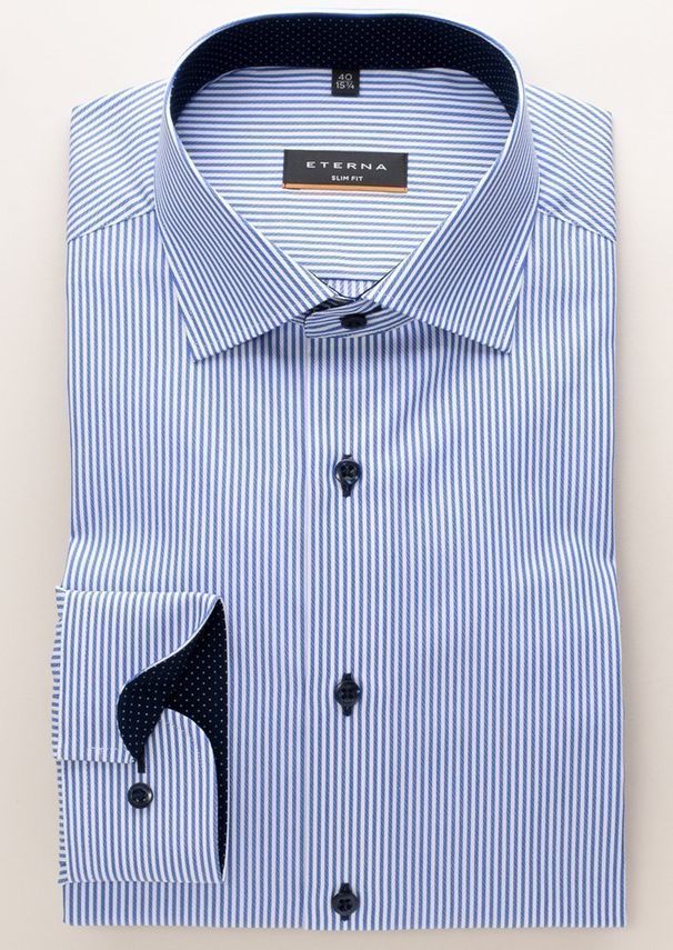 Eterna Slim Fit Stribet Shirt
