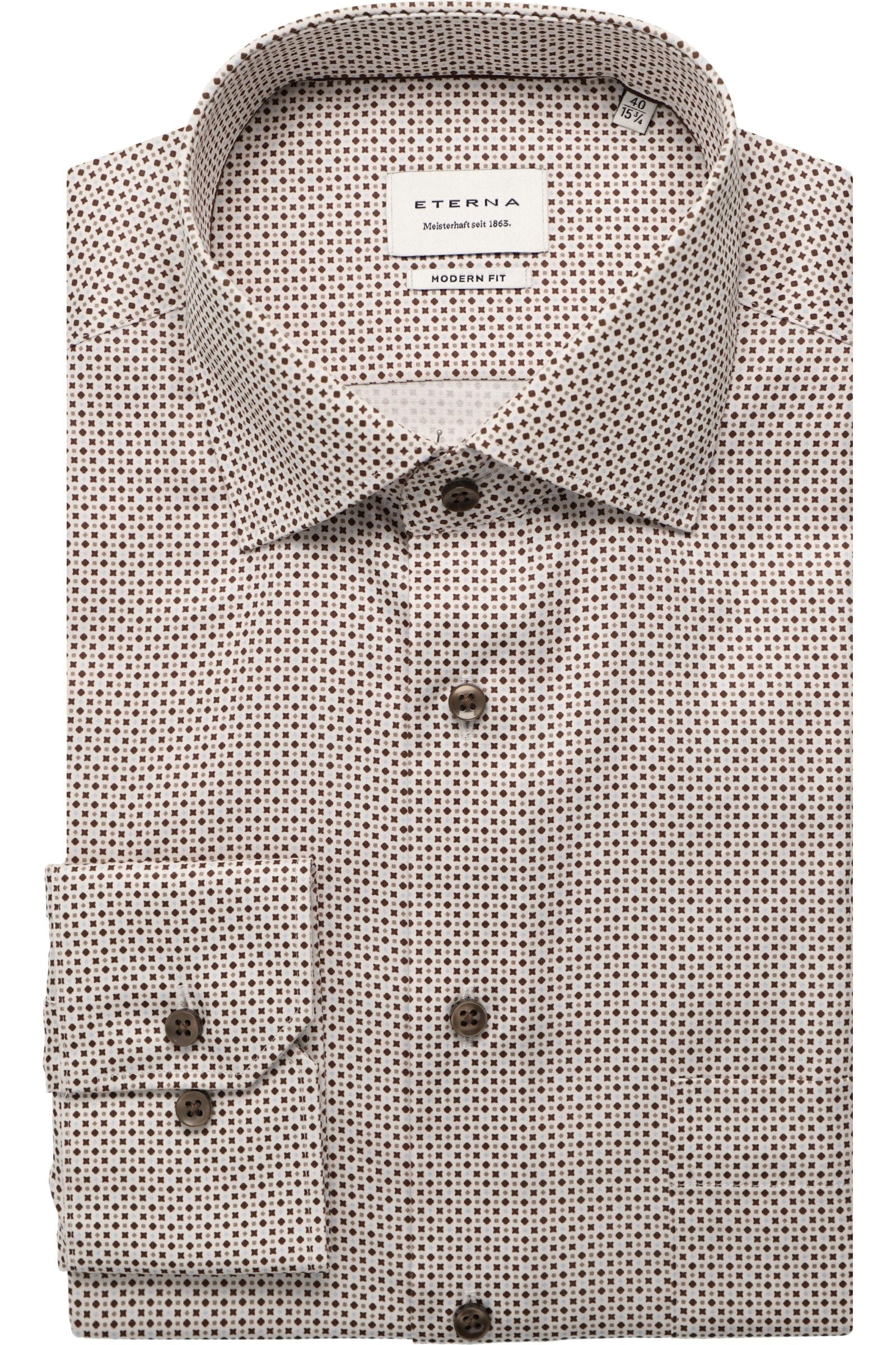 Mønstret Eterna Modern Fit Skjorte