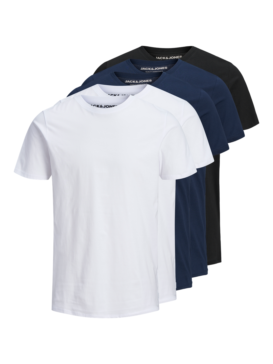 T-shirts - Jjeorganic Basic Tee Ss O-Ne 5Pk Mp Noos - - Hr Ravn