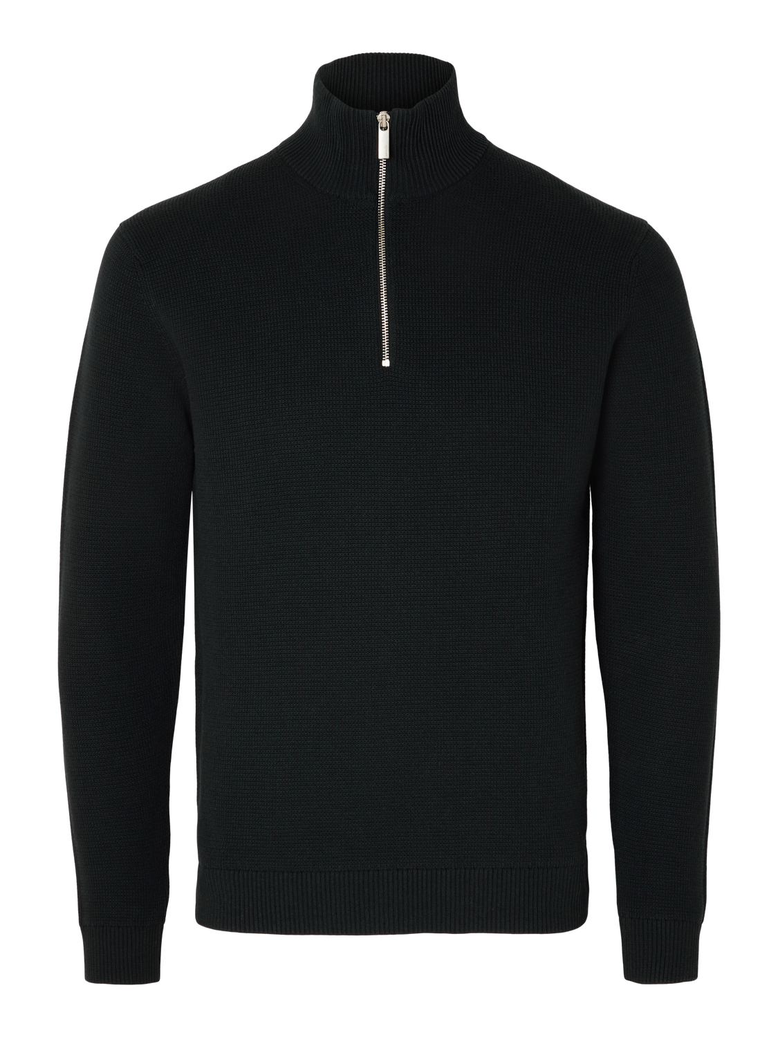 STRIK - Slhdane Ls Knit Structure Half Zip Noos - - Hr Ravn