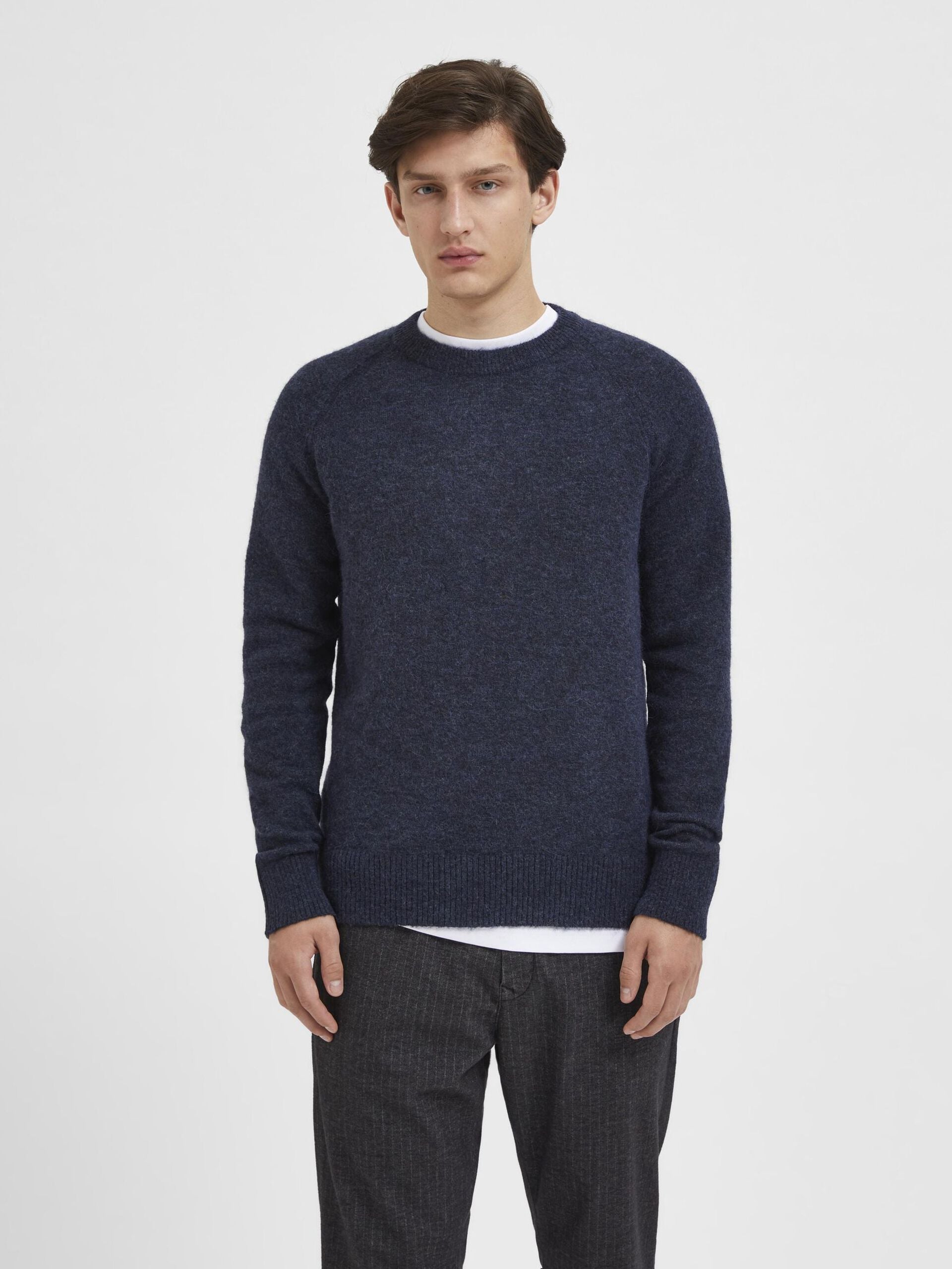 STRIK - SLHRAI LS KNIT CREW NECK - - Hr Ravn