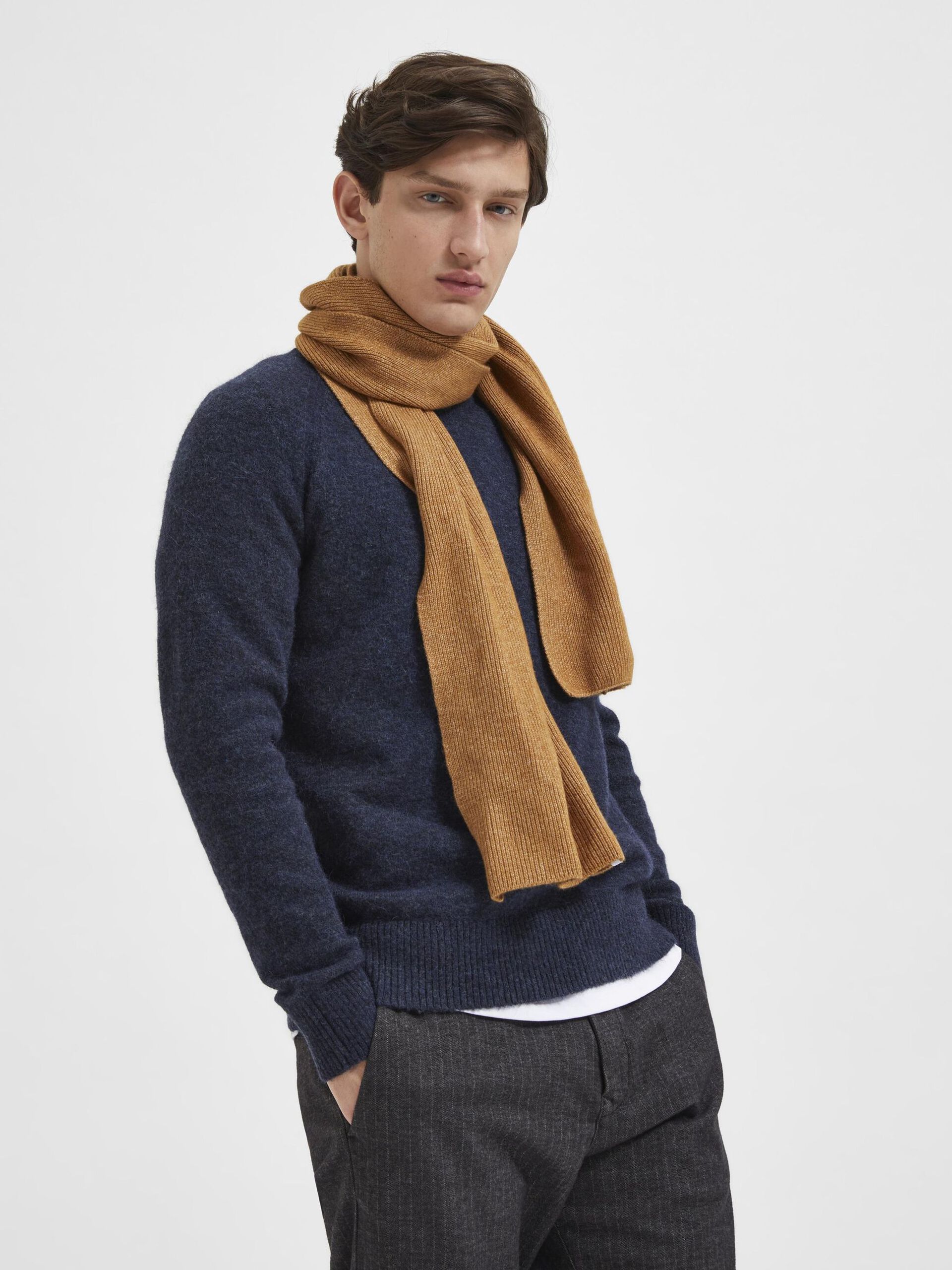 STRIK - SLHRAI LS KNIT CREW NECK - - Hr Ravn