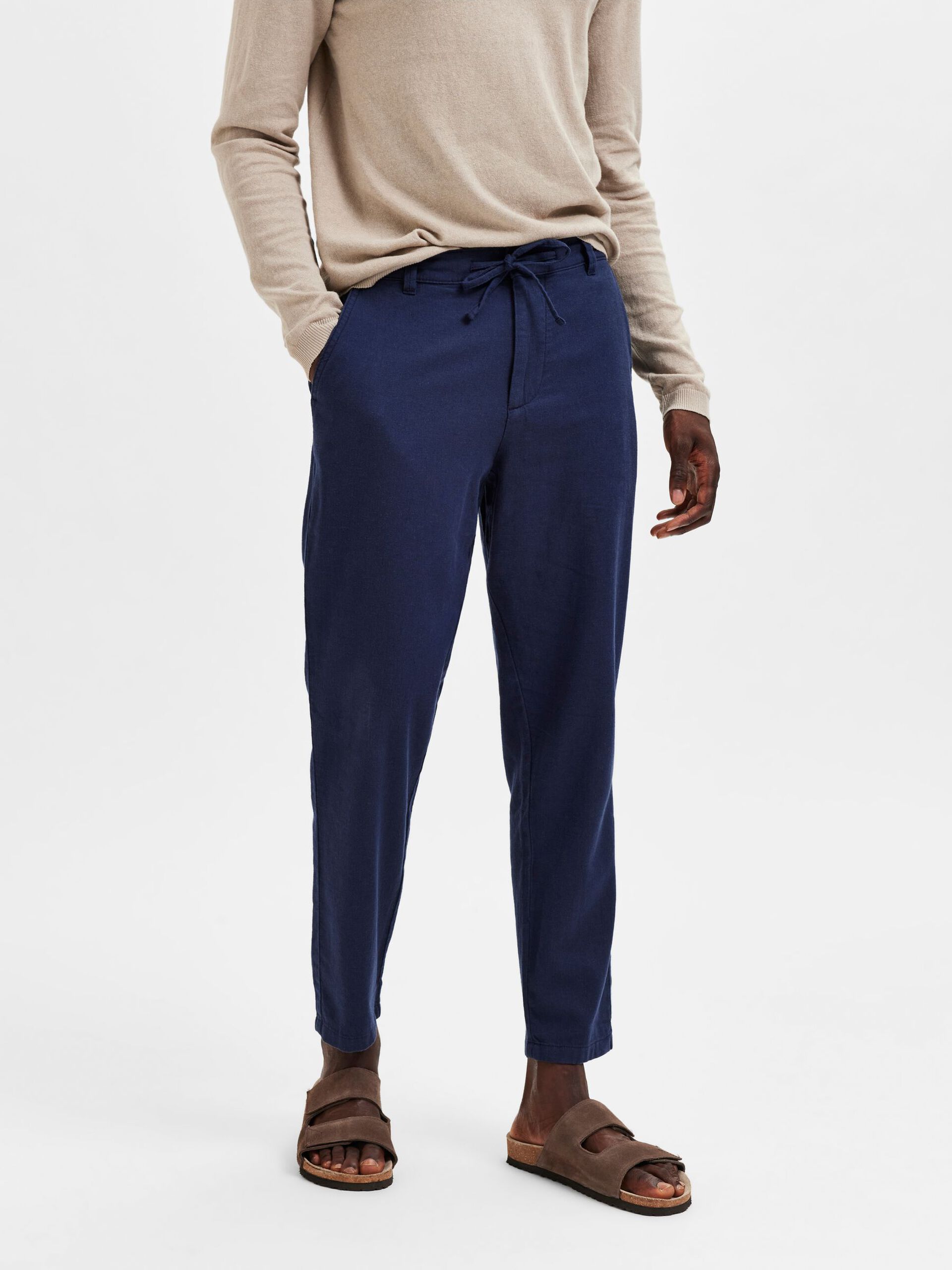 BUKSER - SLH172-slimtape Brody Linen Pant - - Hr Ravn