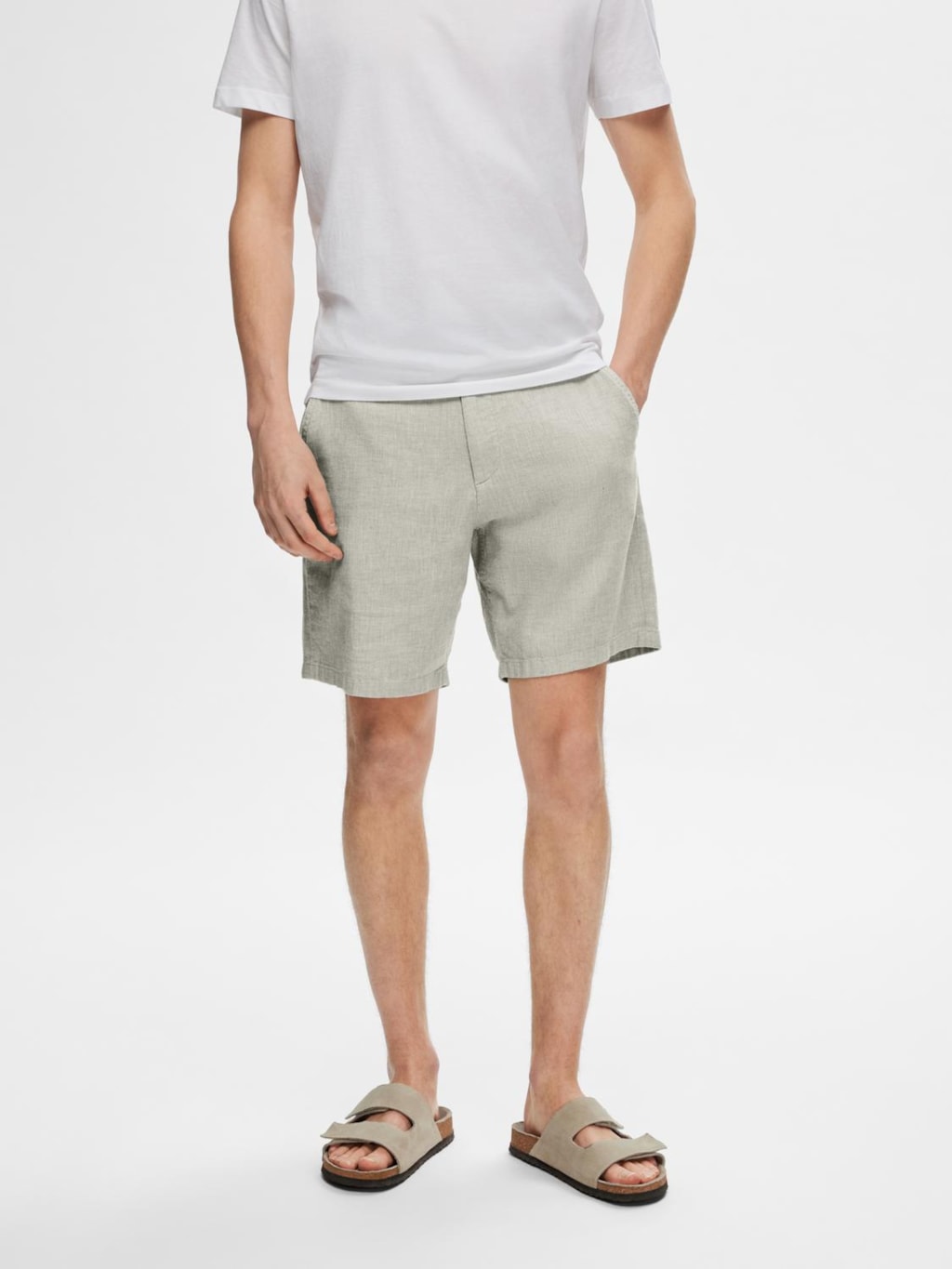 SHORTS - Slhregular-Brody Linen Shorts Noos - - Hr Ravn