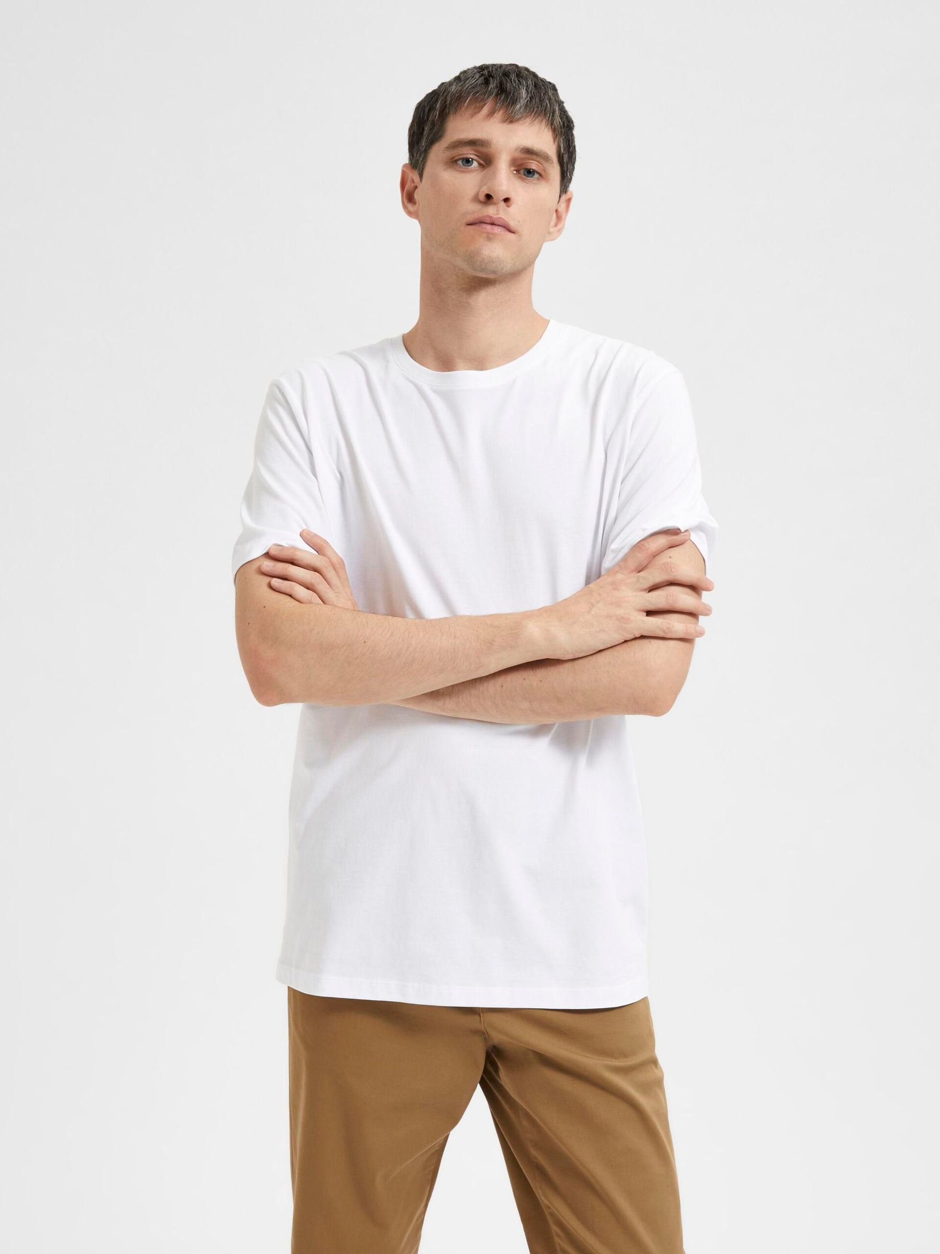 T-SHIRTS - Slhaspen SS O-Neck - - Hr Ravn