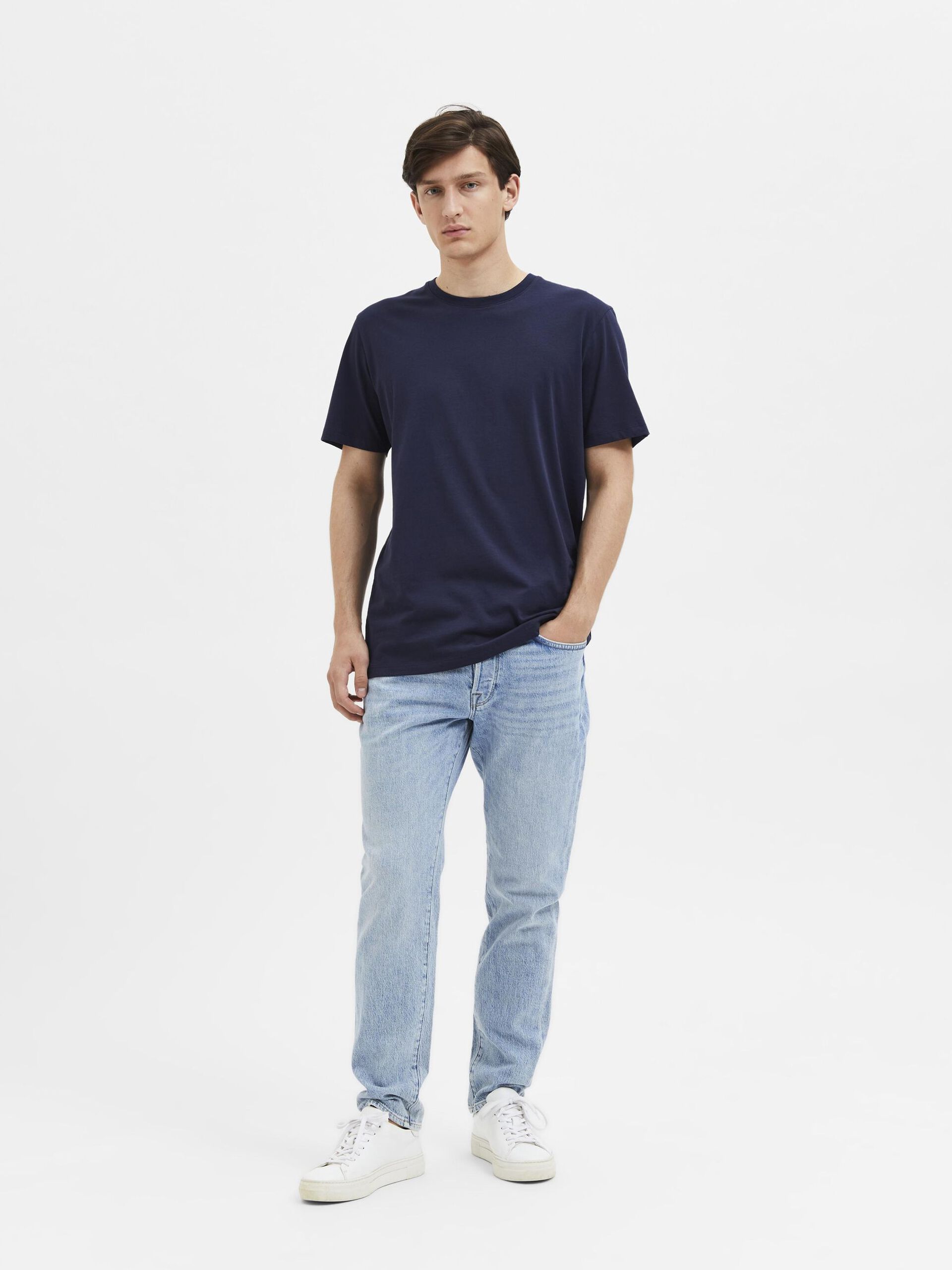 T-SHIRTS - Slhaspen SS O-Neck - - Hr Ravn