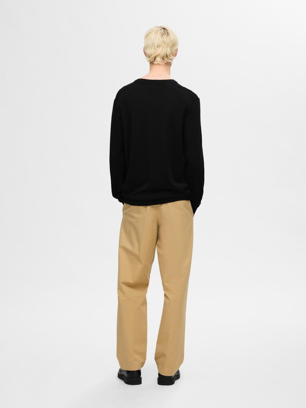 STRIK - SLHTRAY LS KNIT MERINO CREW NECK - - Hr Ravn
