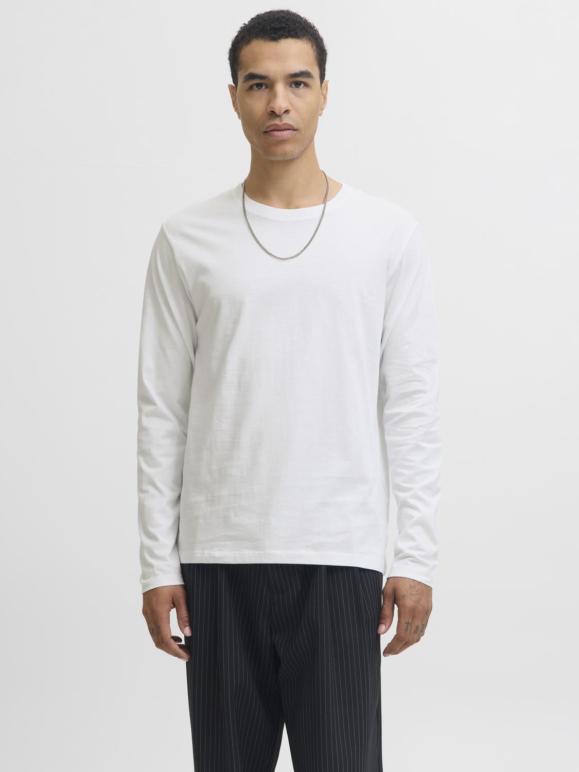 T-shirts - Jjeorganic Basic Tee Ls O-Neck Noos - - Hr Ravn