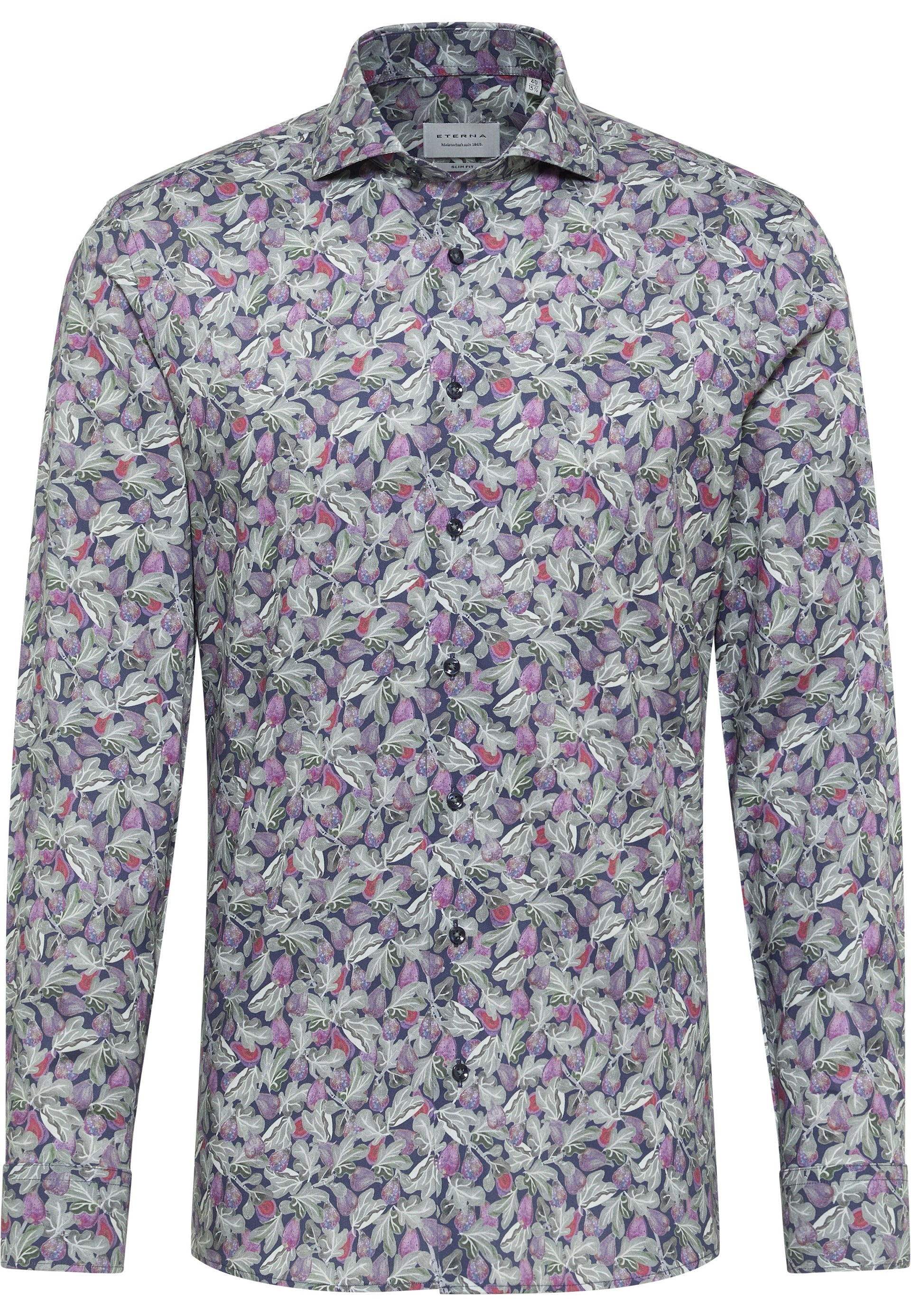 LANGE SKJORTER - TEXTURE COTTON SLIM FIT - - Hr Ravn