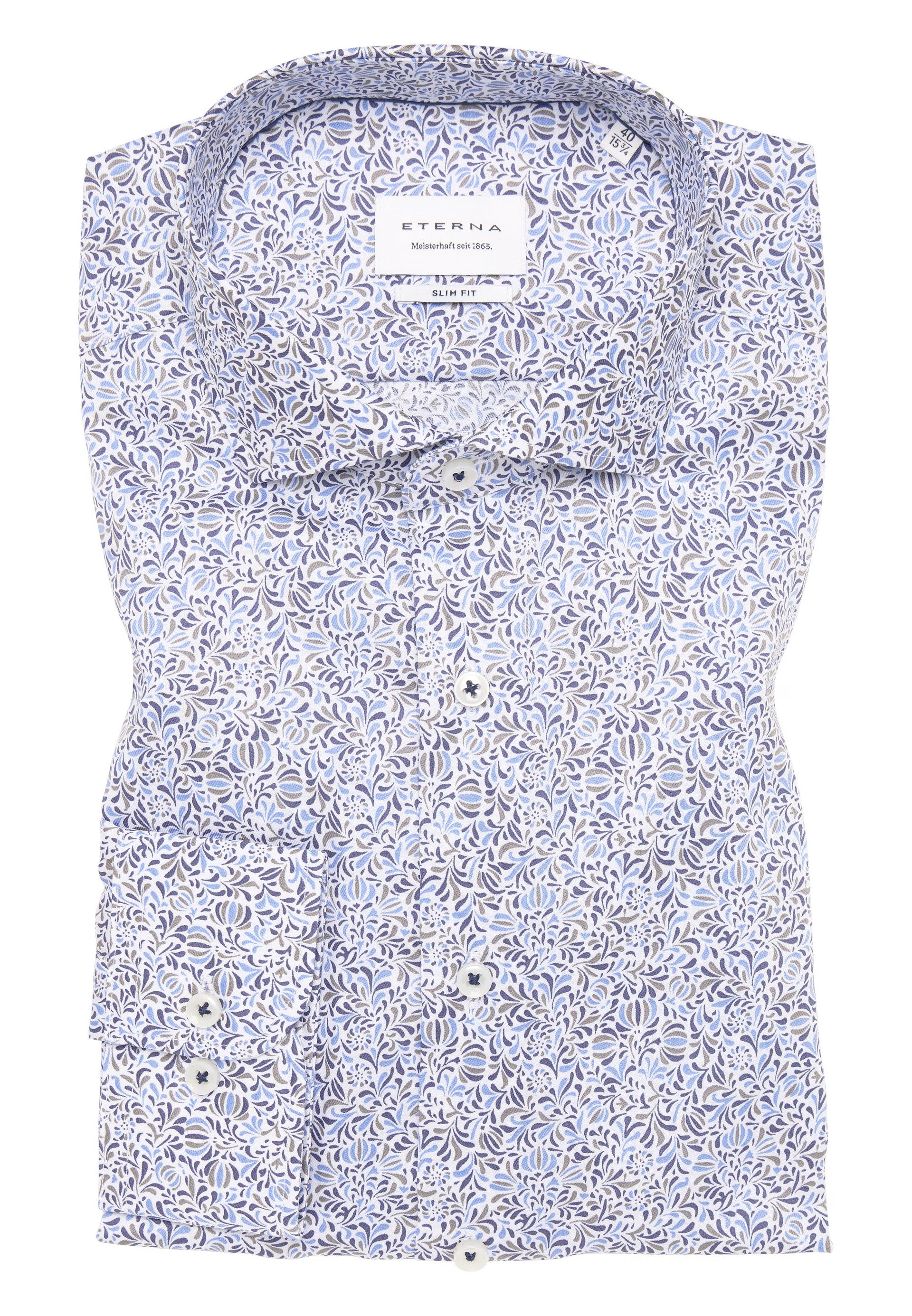 LANGE SKJORTER - ETERNA SLIM FIT COTTON SHIRT - - Hr Ravn