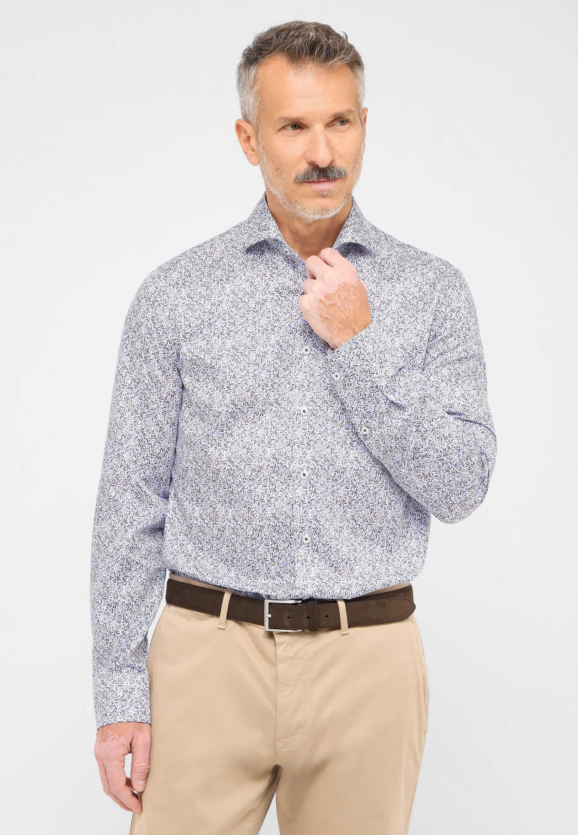 LANGE SKJORTER - ETERNA SLIM FIT COTTON SHIRT - - Hr Ravn