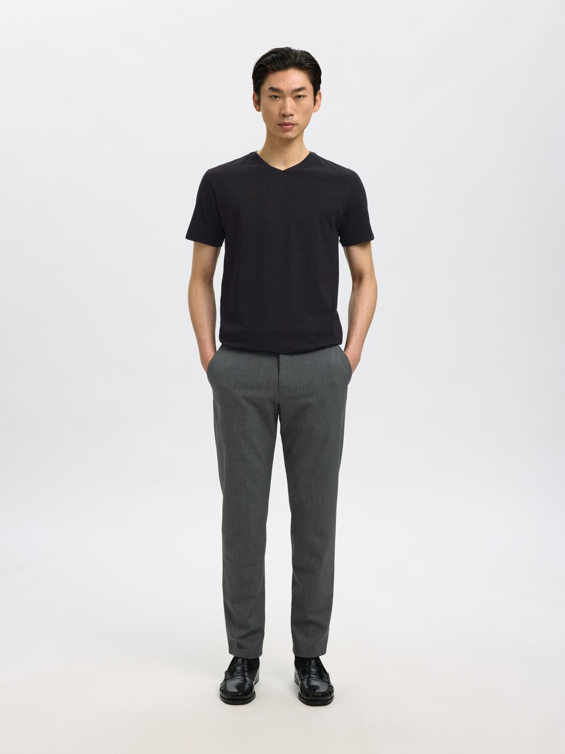 T-SHIRTS - Slhnewpima Ss V-Neck Tee Noos - - Hr Ravn