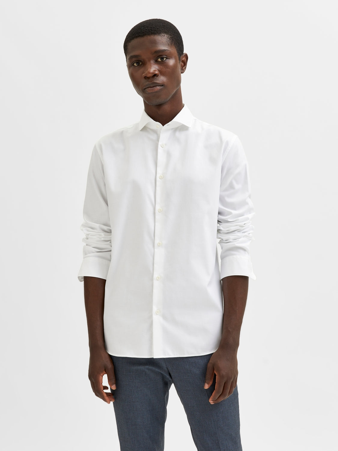 Slhslim-Ethan Shirt Ls Cut Away Noos