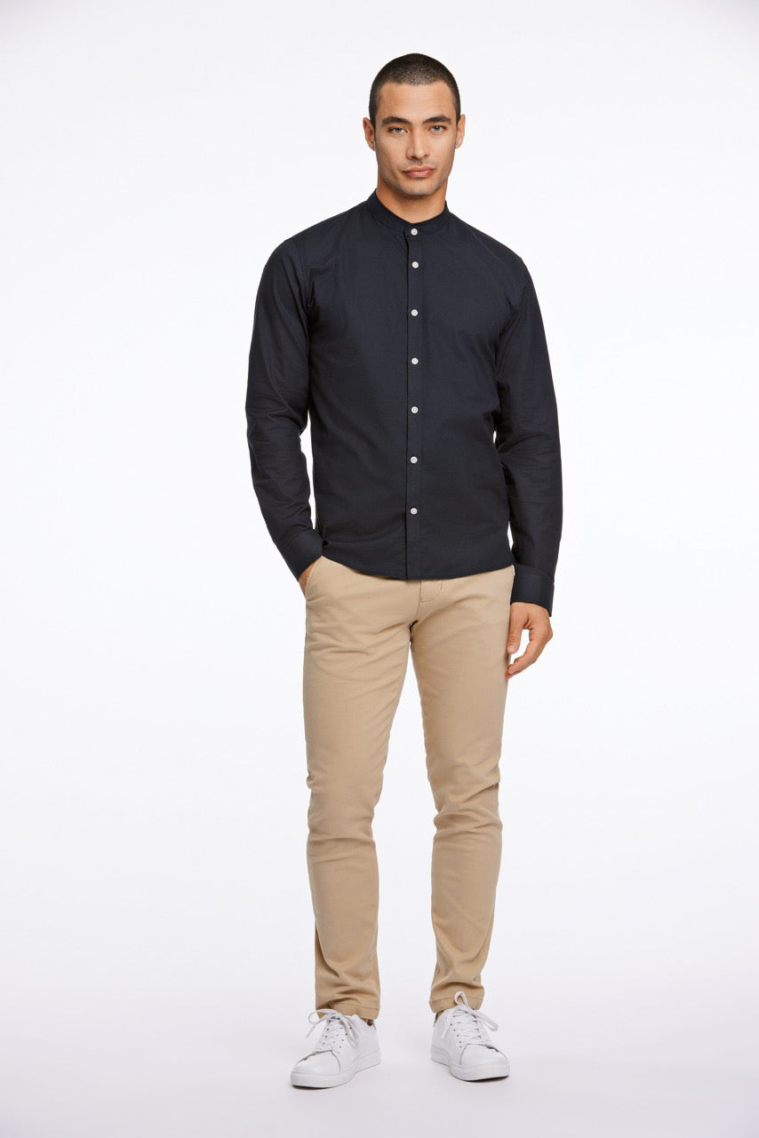 LANGE SKJORTER - Oxford mandarin superflex L/S -  - Hr Ravn