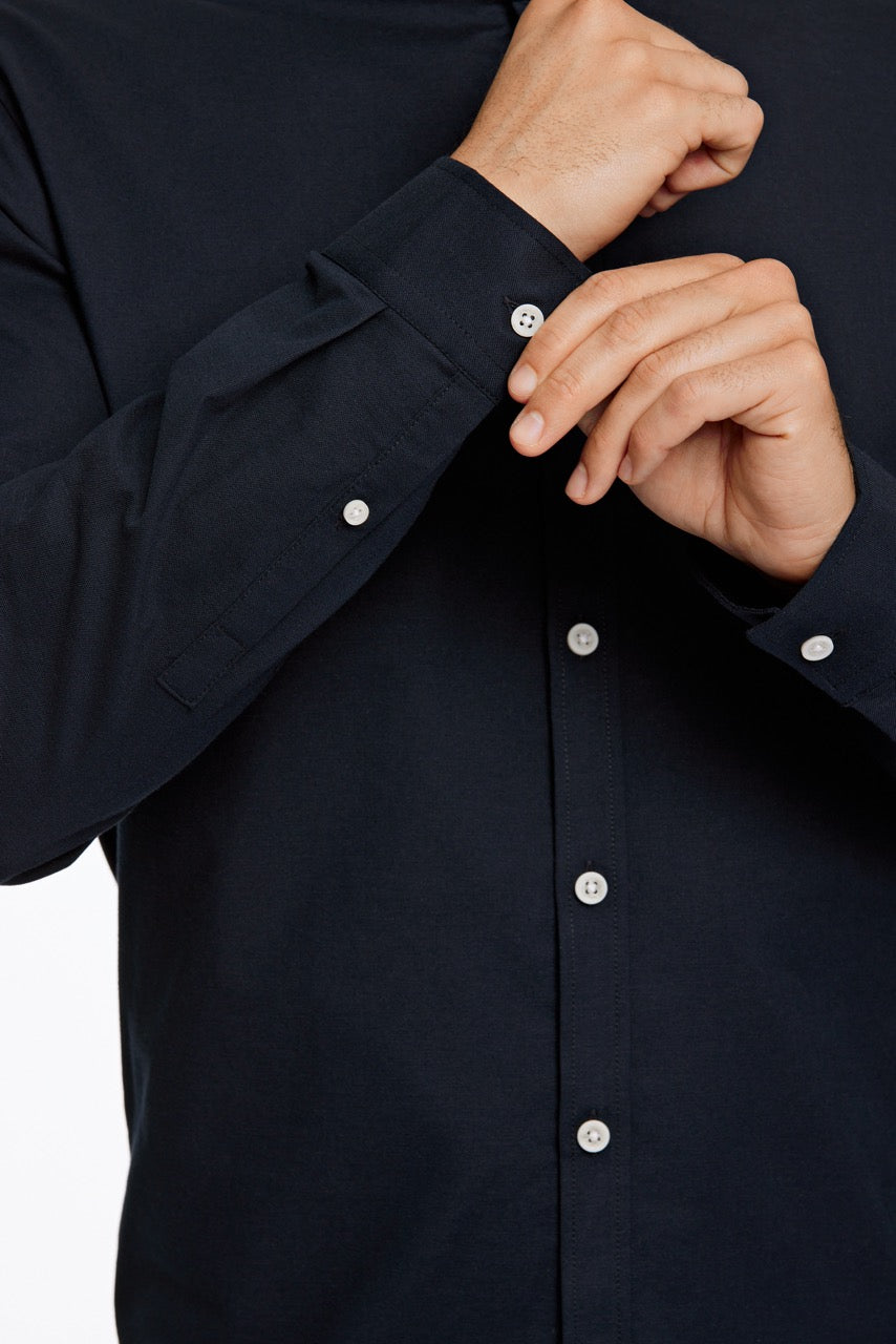 LANGE SKJORTER - Oxford mandarin superflex L/S -  - Hr Ravn