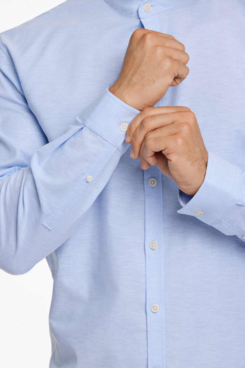 LANGE SKJORTER - Oxford mandarin superflex L/S -  - Hr Ravn