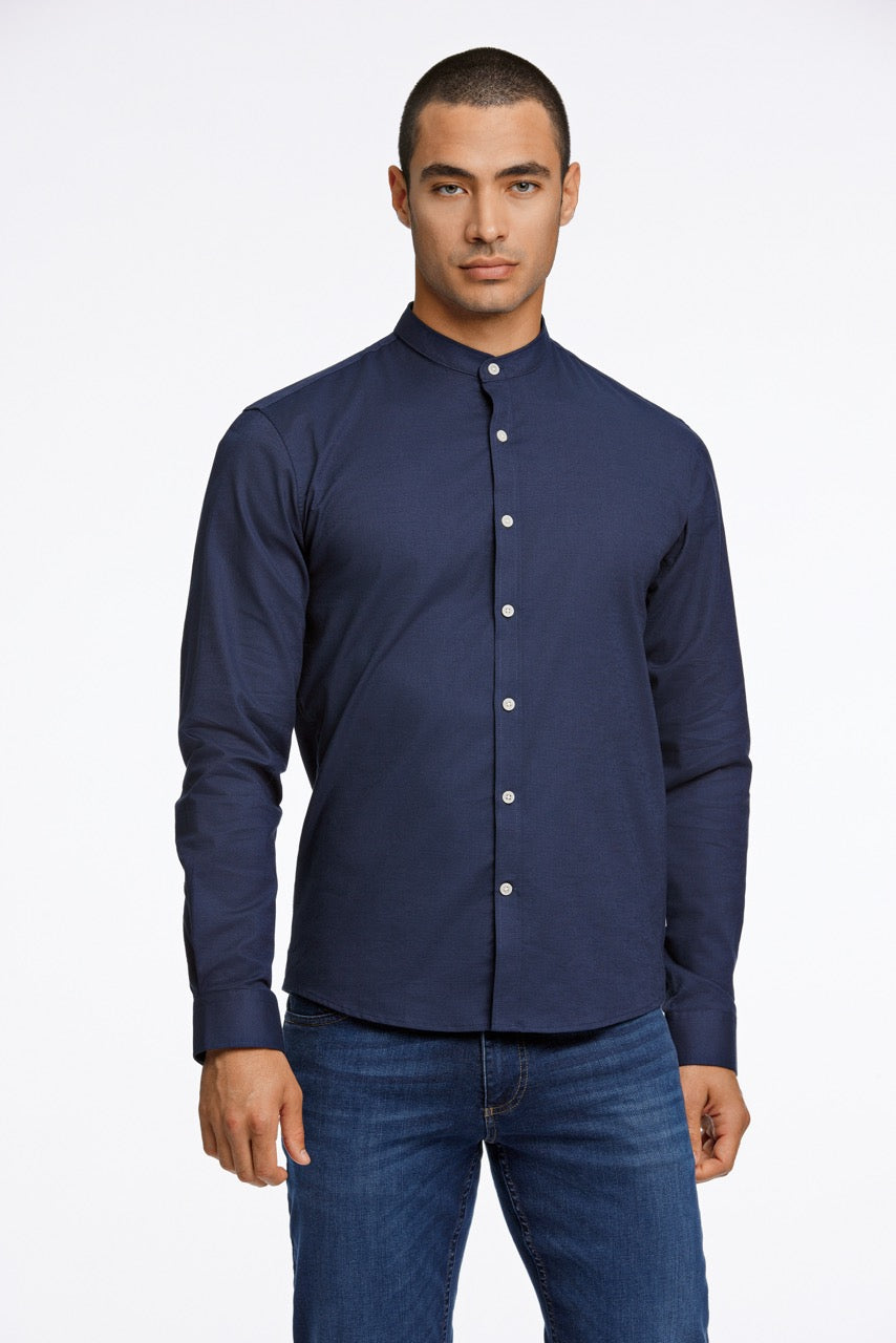 LANGE SKJORTER - Oxford mandarin superflex L/S -  - Hr Ravn
