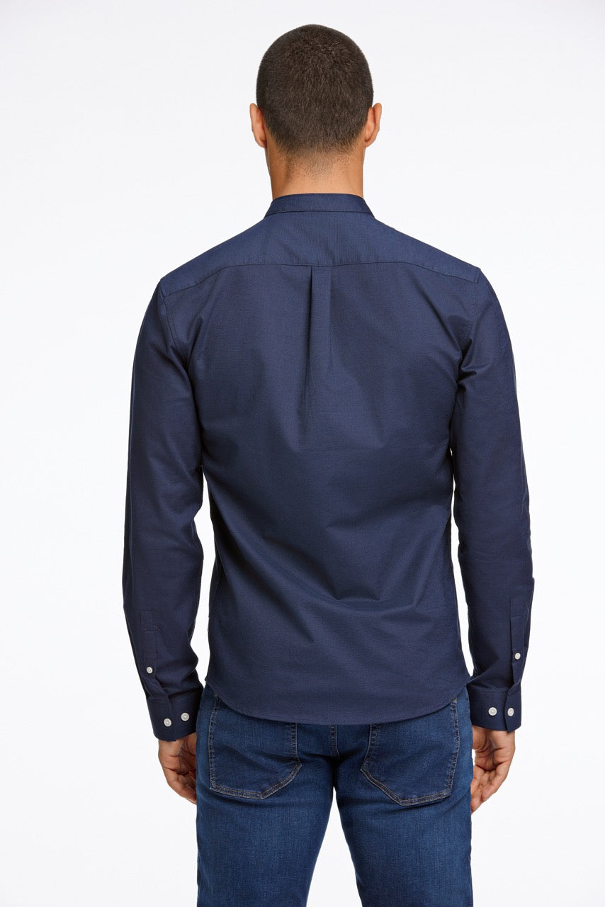 LANGE SKJORTER - Oxford mandarin superflex L/S -  - Hr Ravn