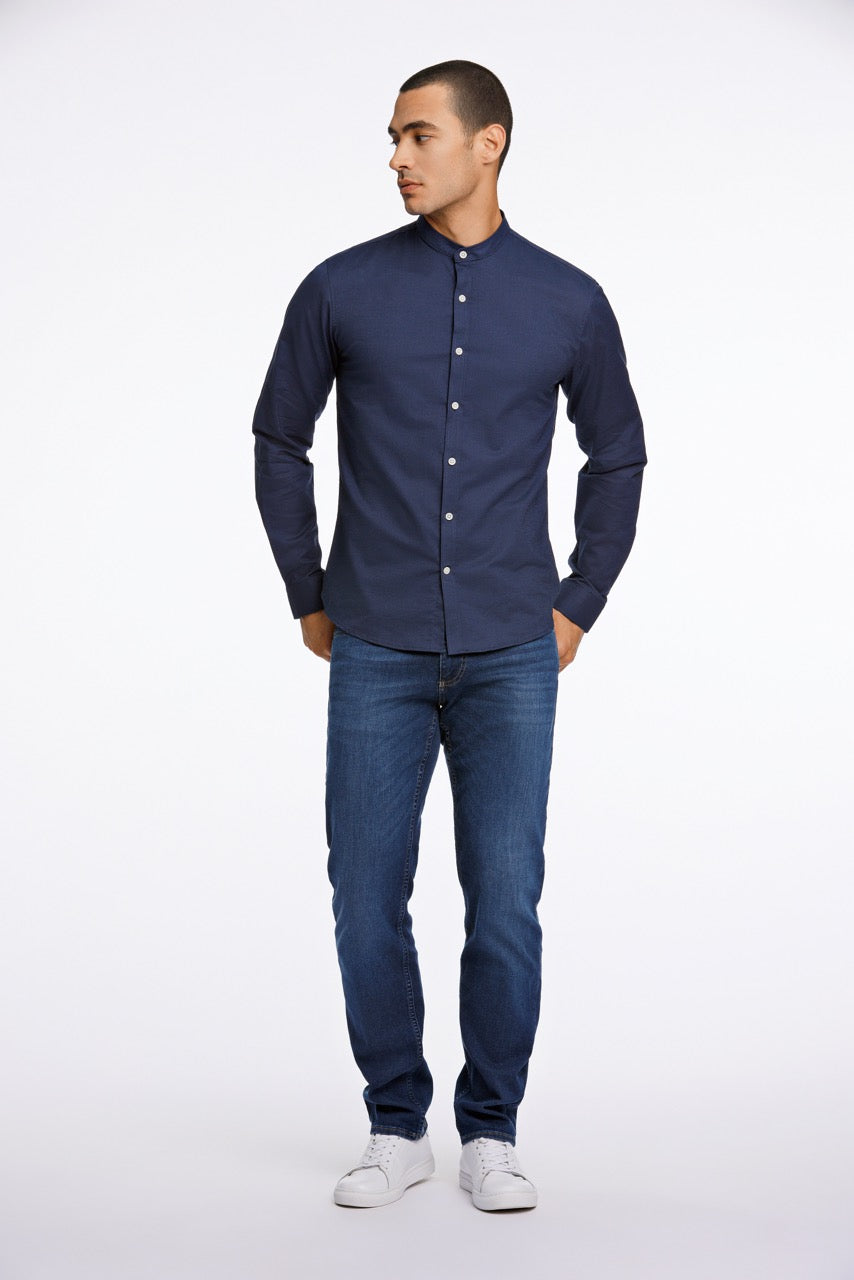 LANGE SKJORTER - Oxford mandarin superflex L/S -  - Hr Ravn