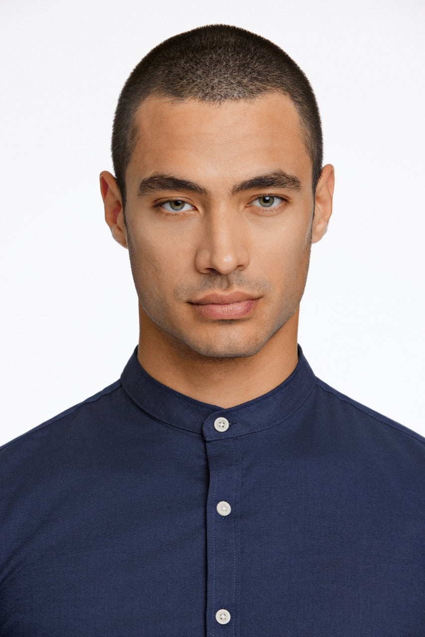LANGE SKJORTER - Oxford mandarin superflex L/S -  - Hr Ravn