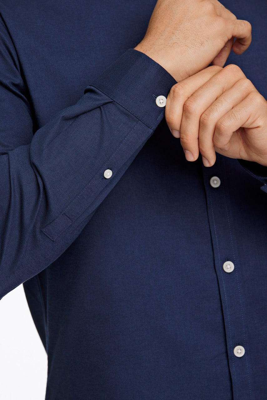 LANGE SKJORTER - Oxford mandarin superflex L/S -  - Hr Ravn
