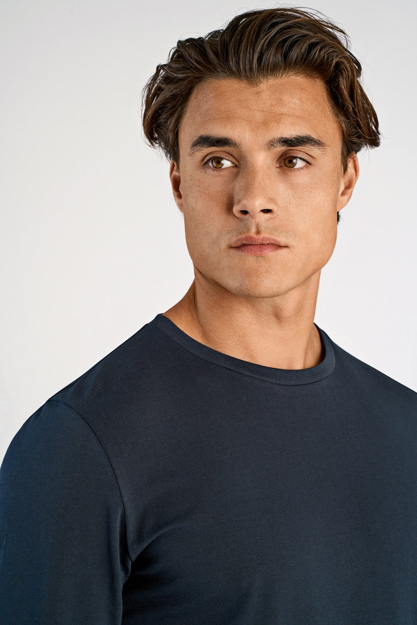 T-SHIRTS - Basic o-neck stretch tee L/S -  - Hr Ravn