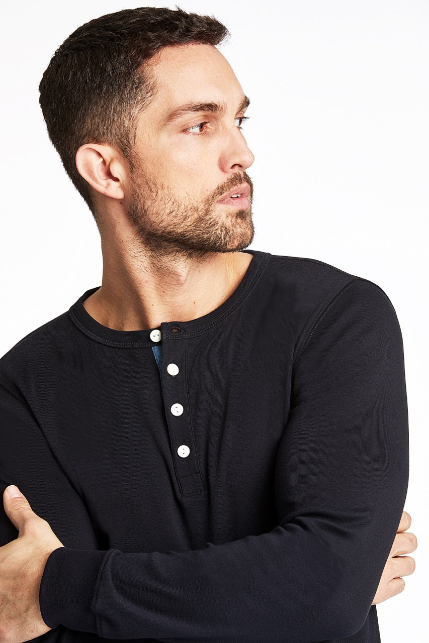 T-SHIRTS - Solid granddad L/S -  - Hr Ravn