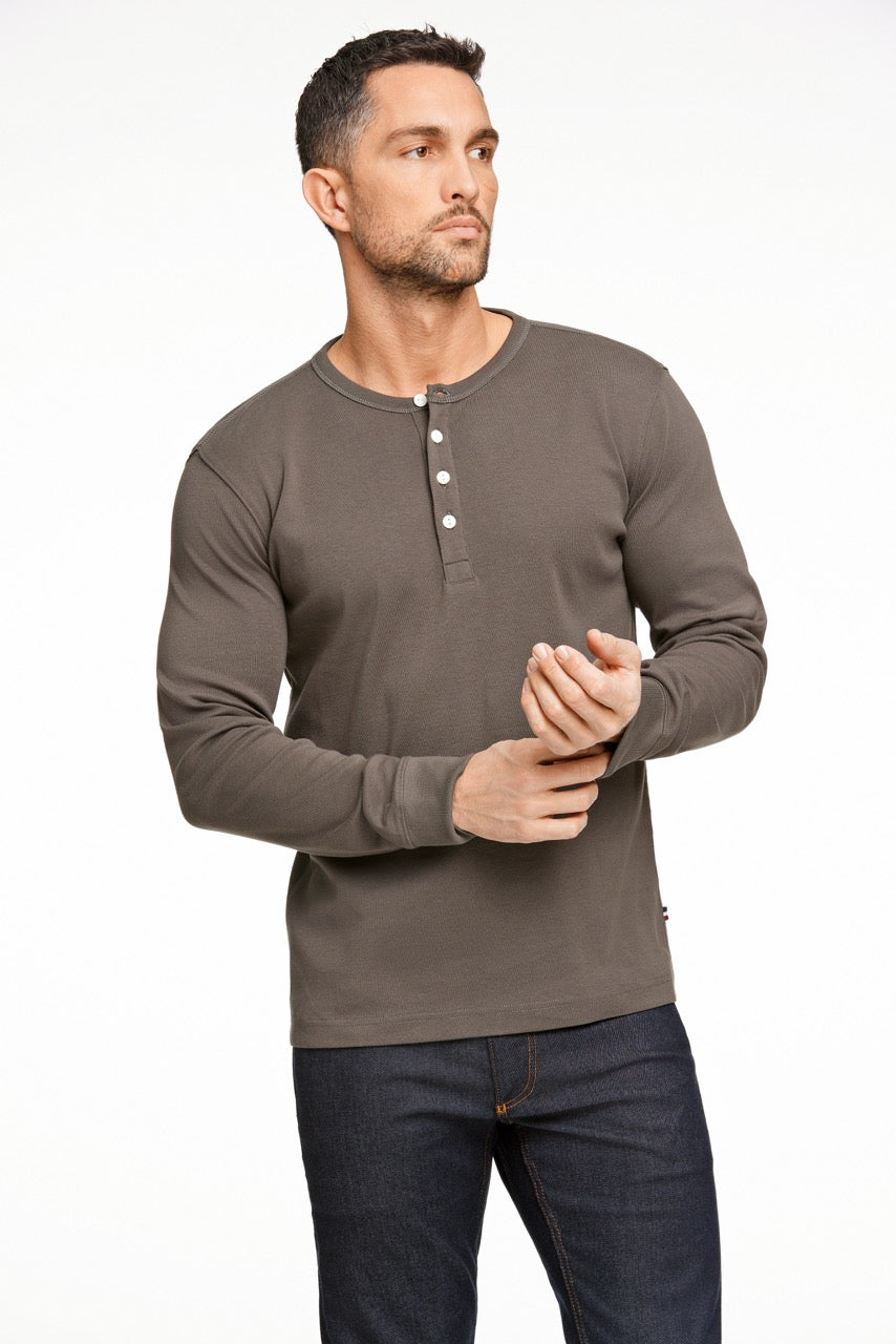 T-SHIRTS - Solid granddad L/S -  - Hr Ravn