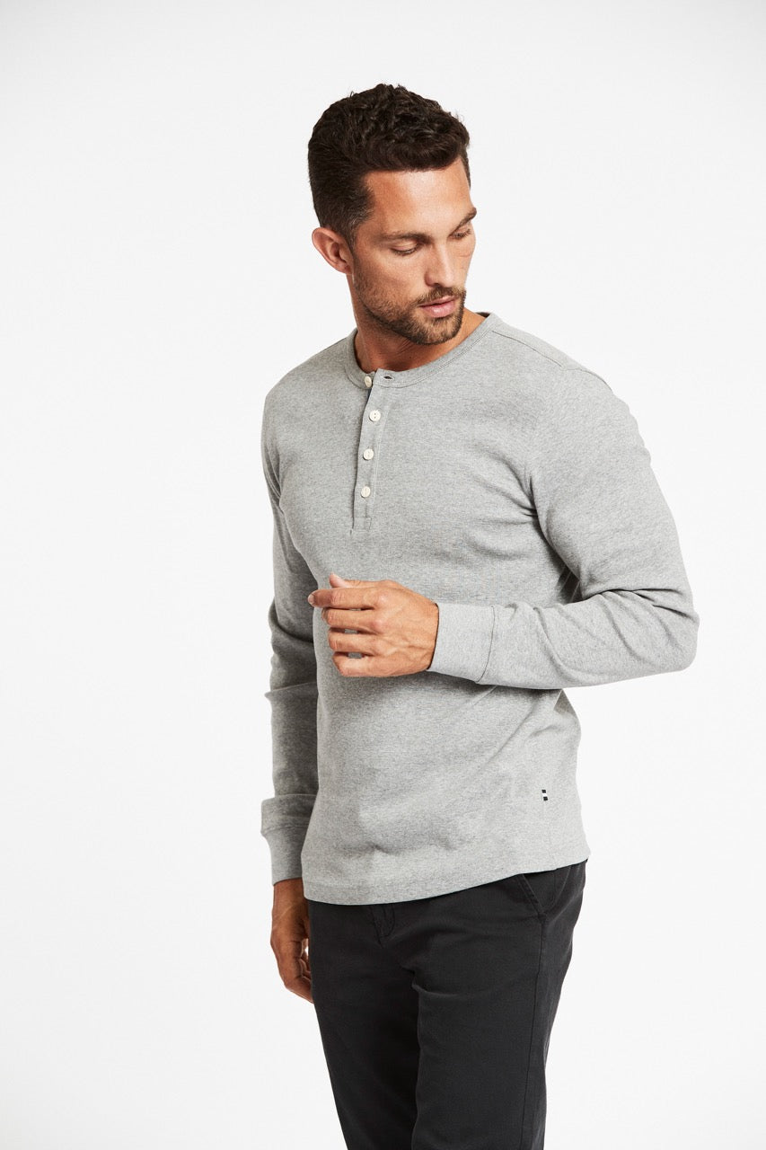 T-SHIRTS - Solid granddad L/S -  - Hr Ravn