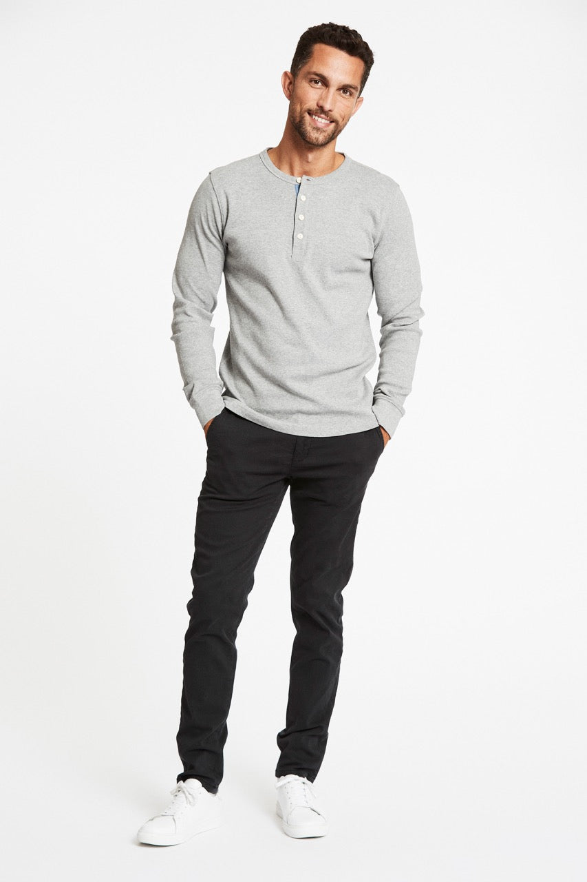 T-SHIRTS - Solid granddad L/S -  - Hr Ravn