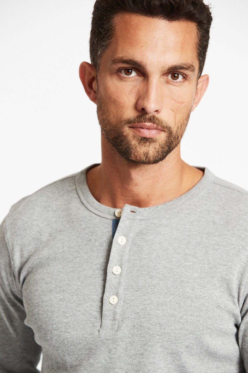 T-SHIRTS - Solid granddad L/S -  - Hr Ravn