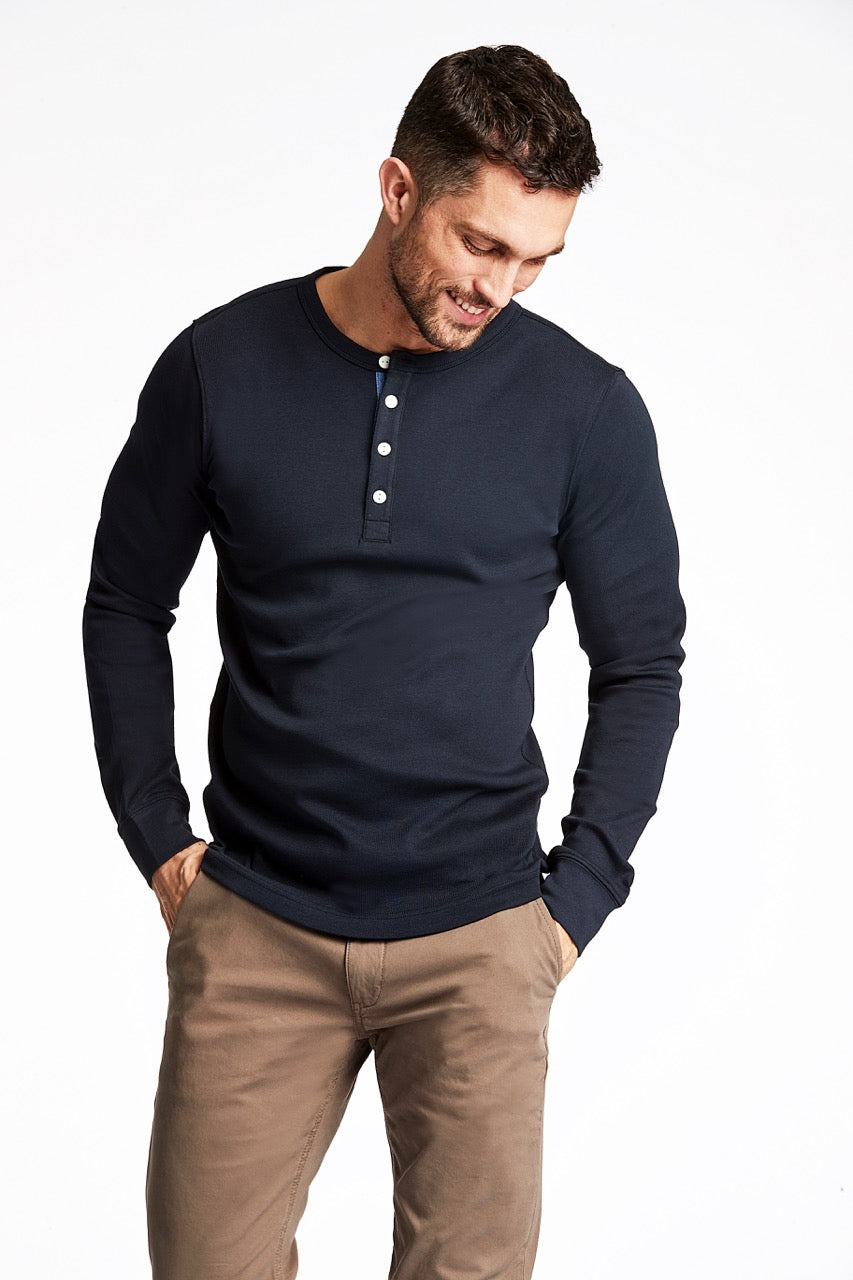 T-SHIRTS - Solid granddad L/S -  - Hr Ravn