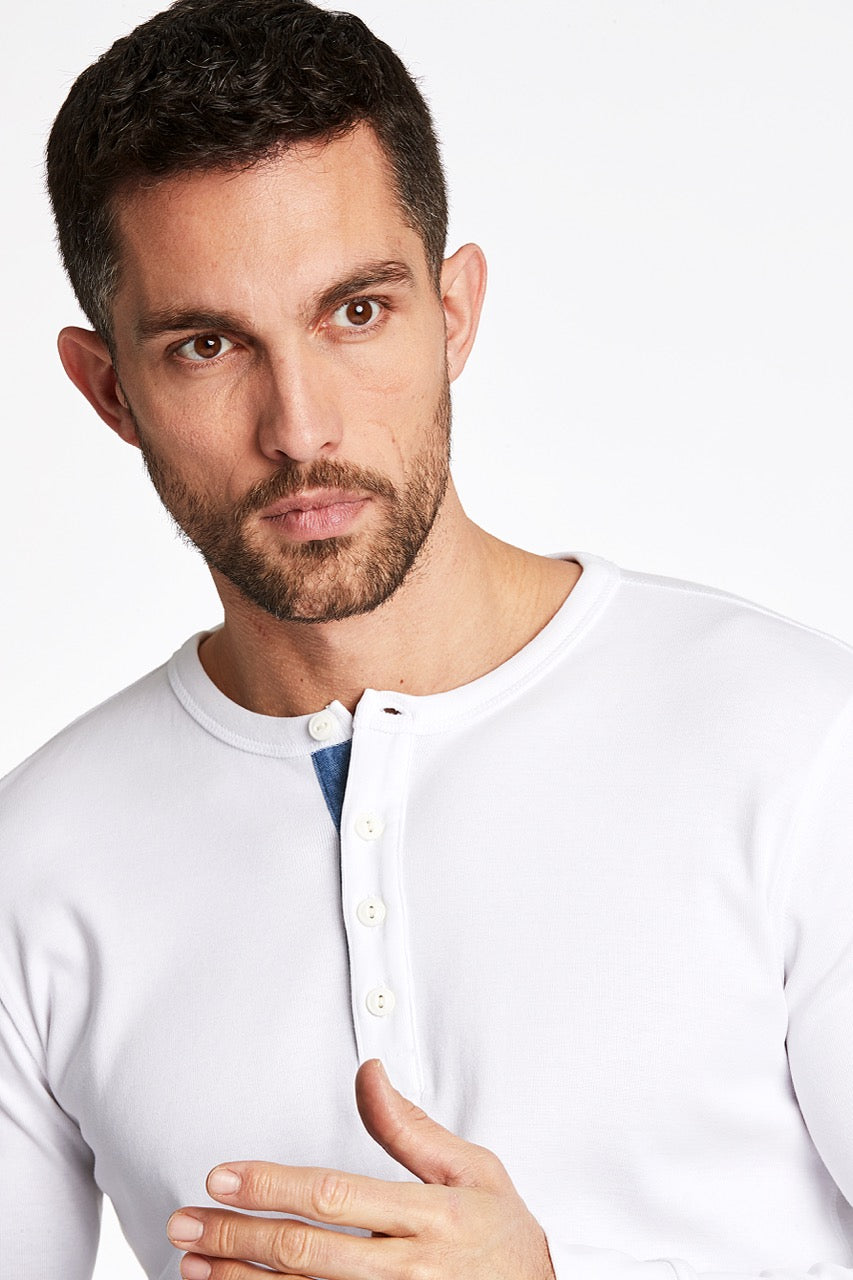 T-SHIRTS - Solid granddad L/S -  - Hr Ravn