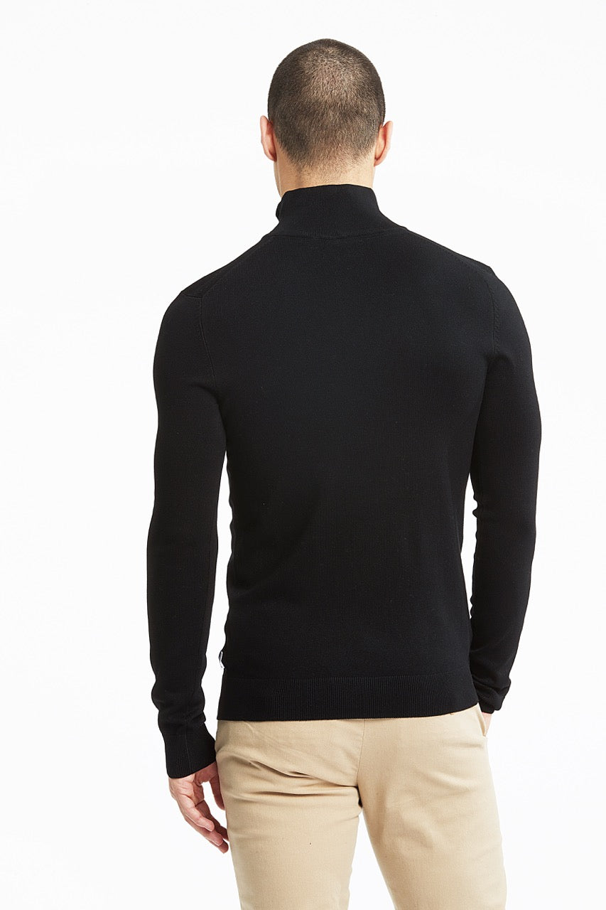 STRIK - Ecovero half zip L/S knit -  - Hr Ravn
