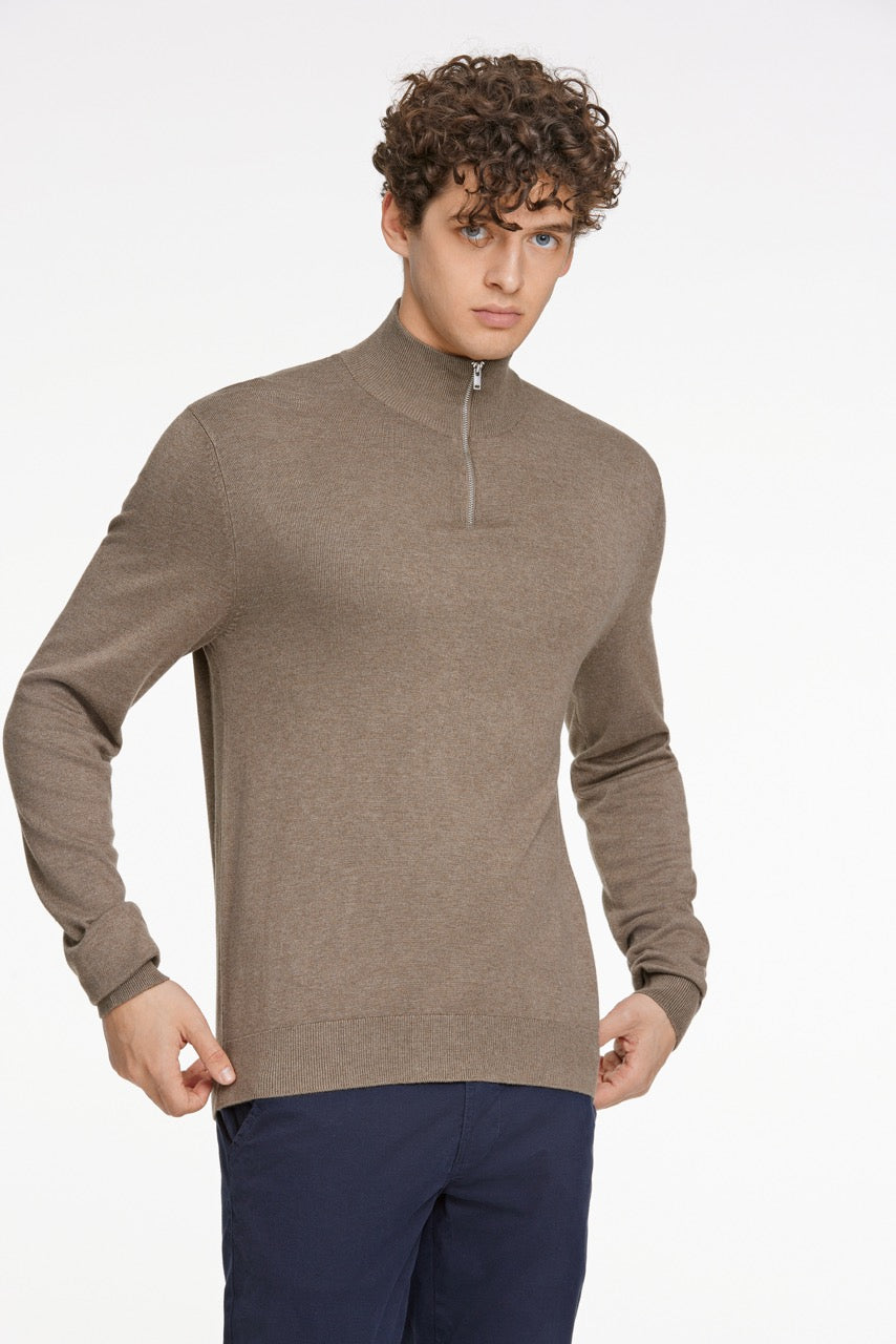 STRIK - Ecovero half zip L/S knit -  - Hr Ravn