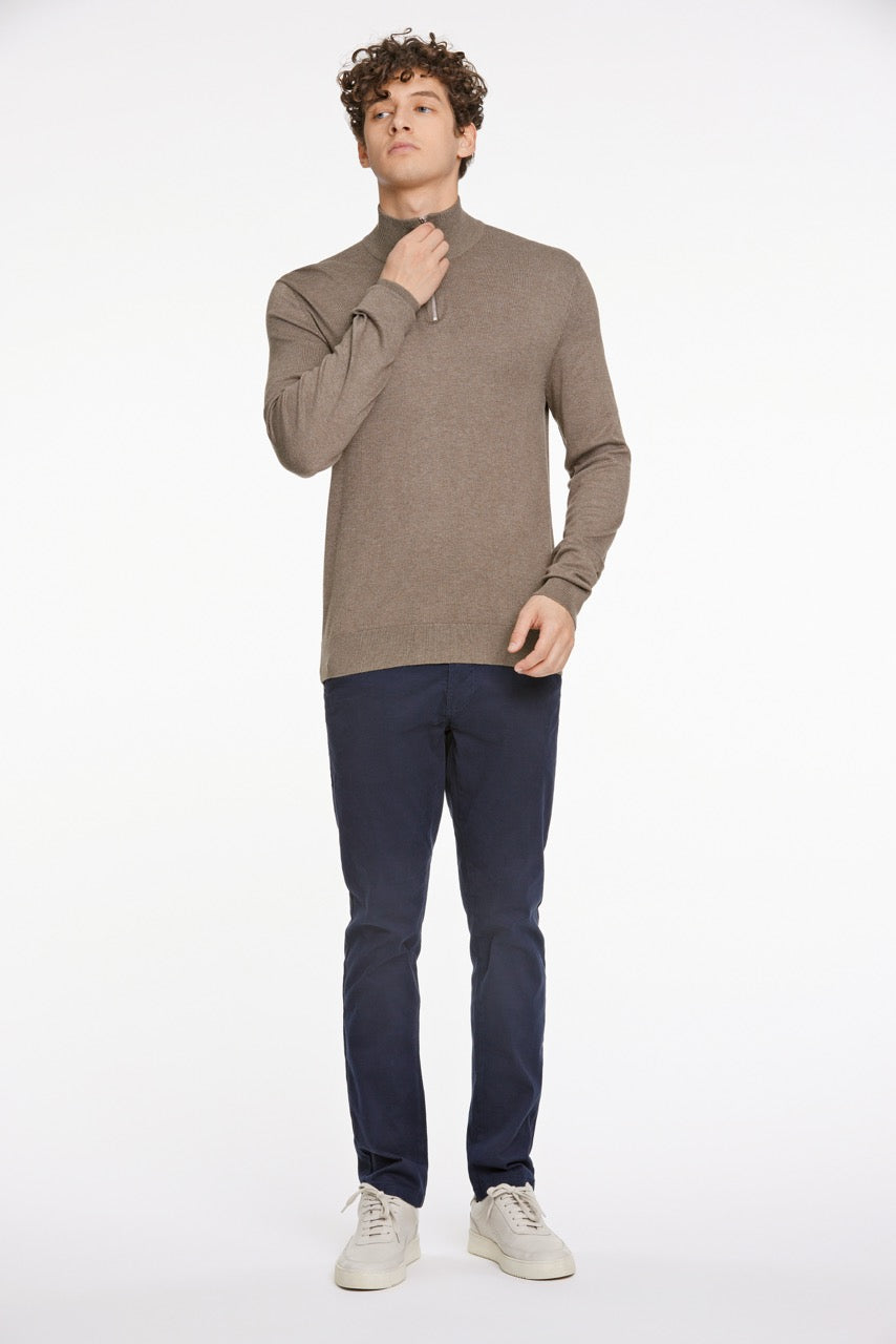 STRIK - Ecovero half zip L/S knit -  - Hr Ravn
