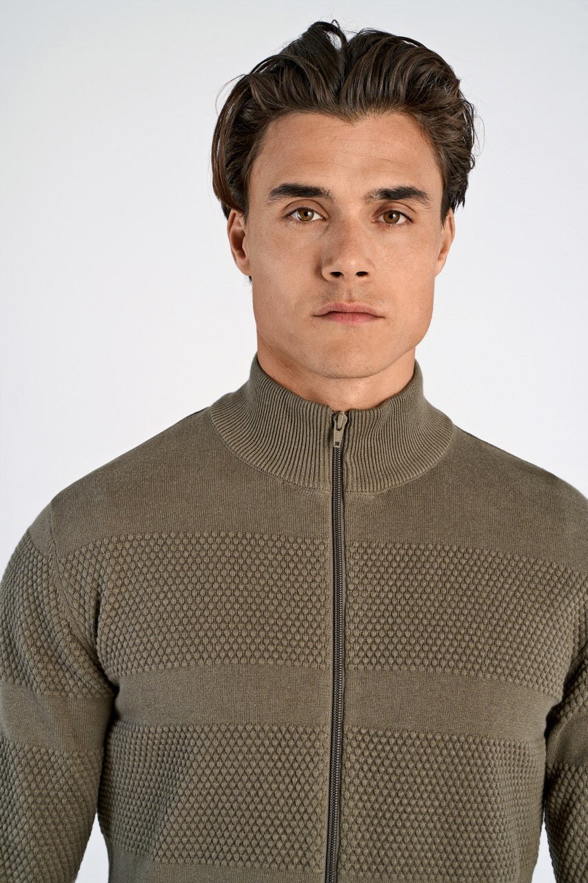 STRIK - Zip through purl cardigan -  - Hr Ravn