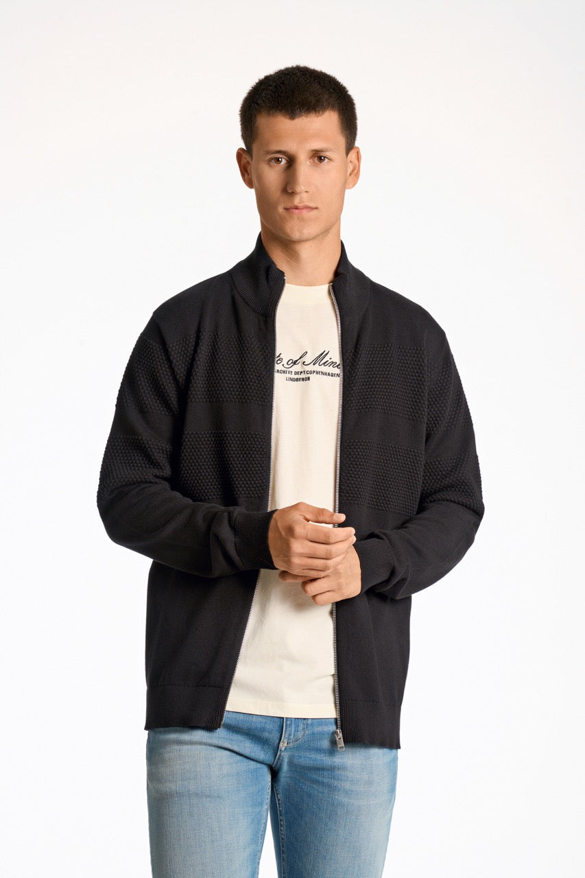 STRIK - Zip through purl cardigan -  - Hr Ravn