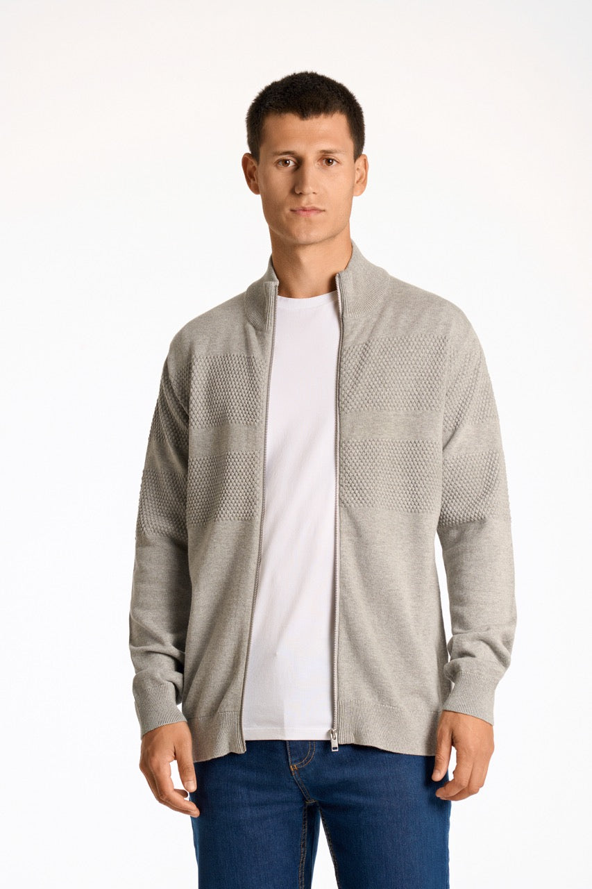 STRIK - Zip through purl cardigan -  - Hr Ravn