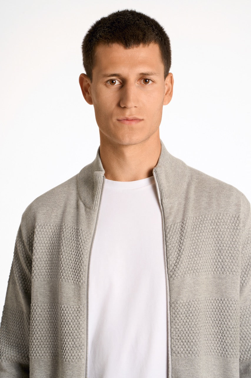 STRIK - Zip through purl cardigan -  - Hr Ravn