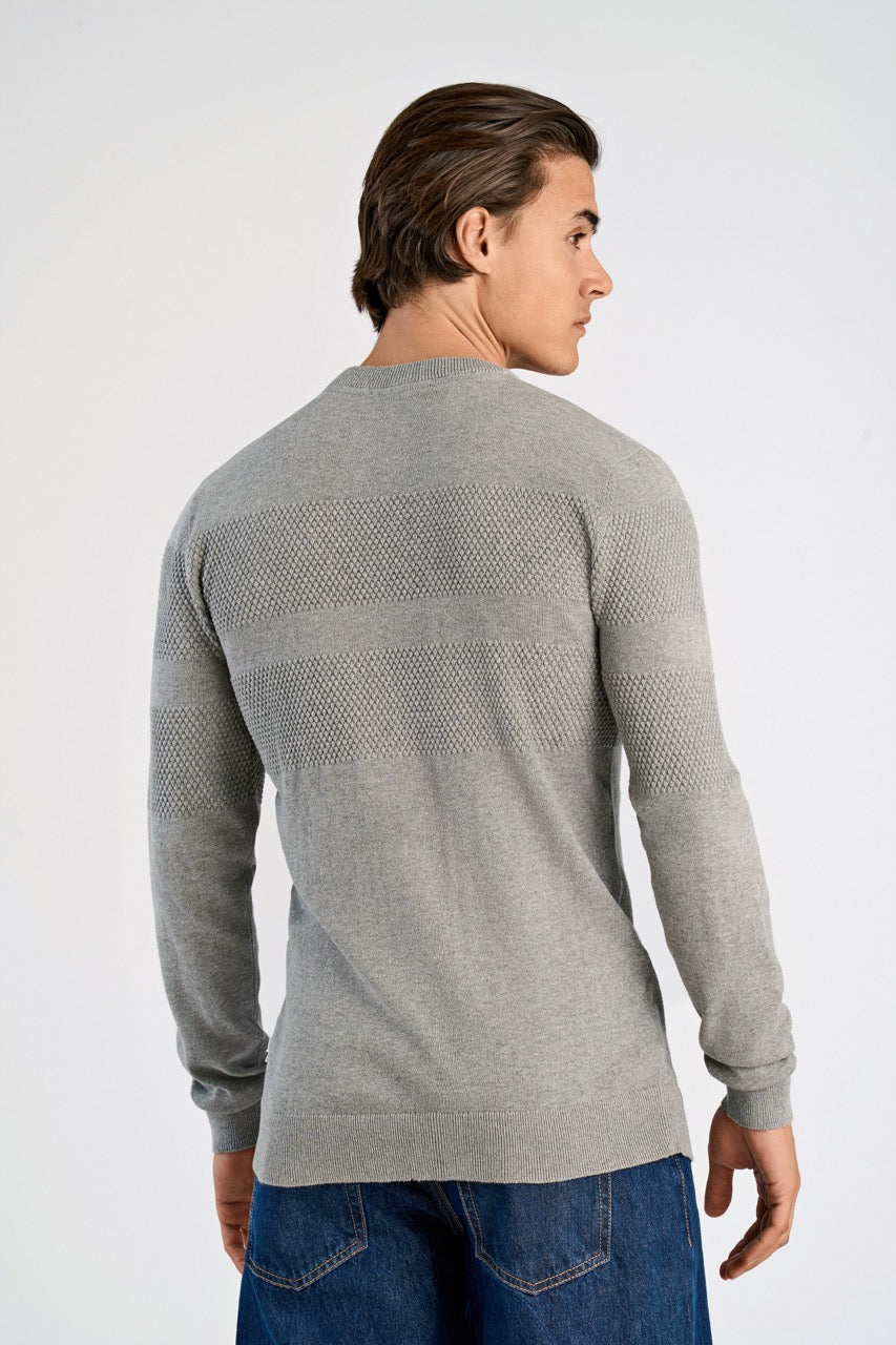 STRIK - Purl knit o-neck jumper -  - Hr Ravn