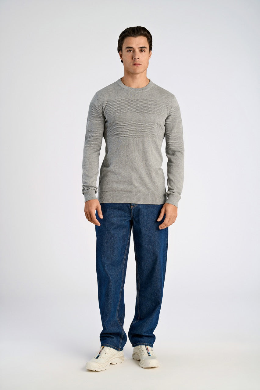 STRIK - Purl knit o-neck jumper -  - Hr Ravn