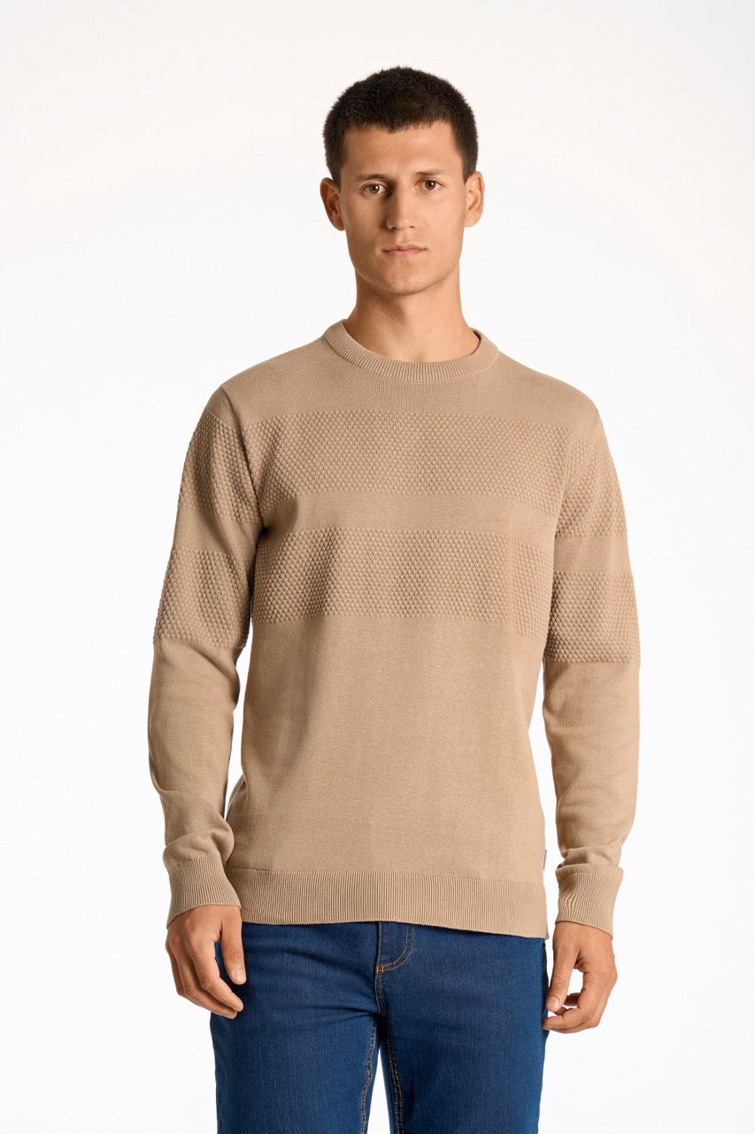 STRIK - Purl knit o-neck jumper -  - Hr Ravn