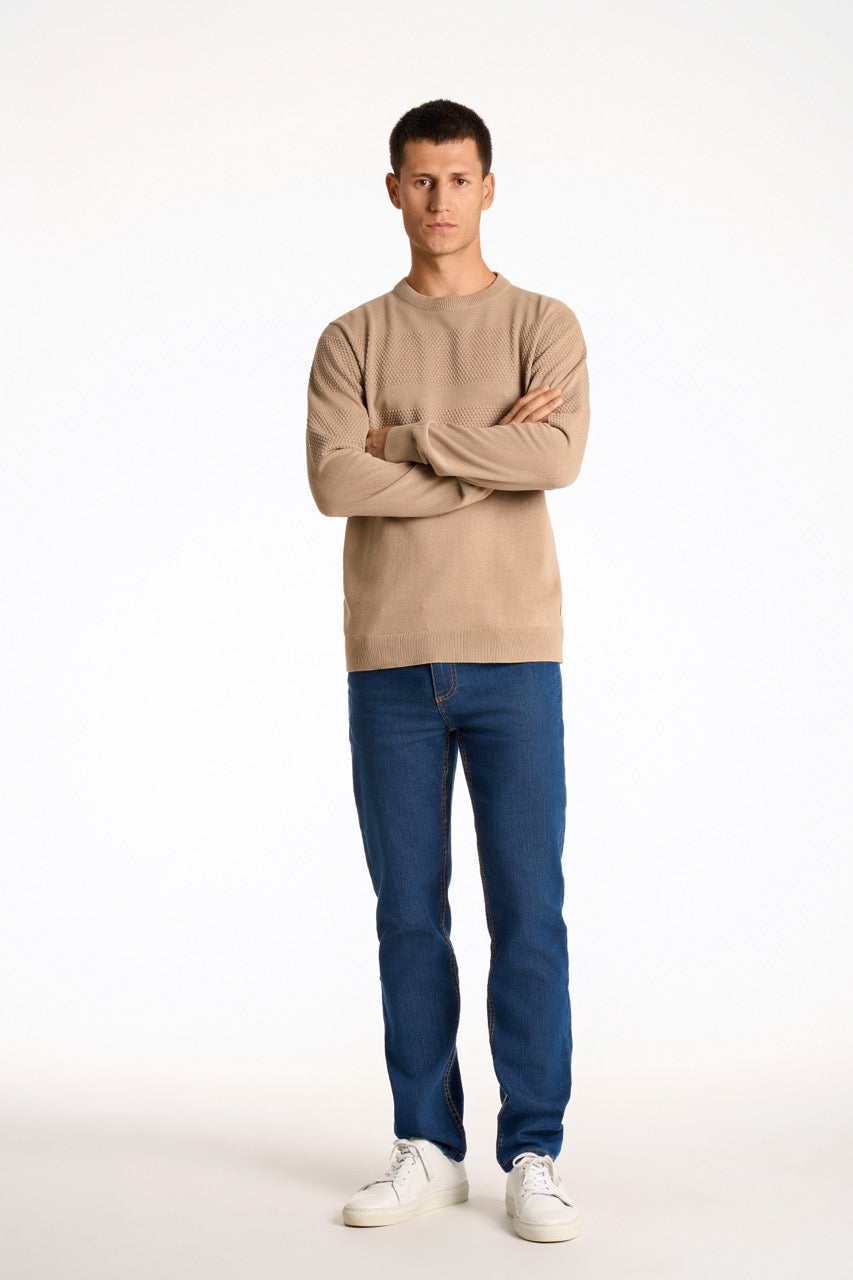 STRIK - Purl knit o-neck jumper -  - Hr Ravn