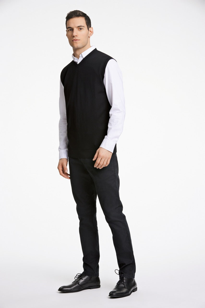 STRIK - 100 % merino v-neck slipover -  - Hr Ravn