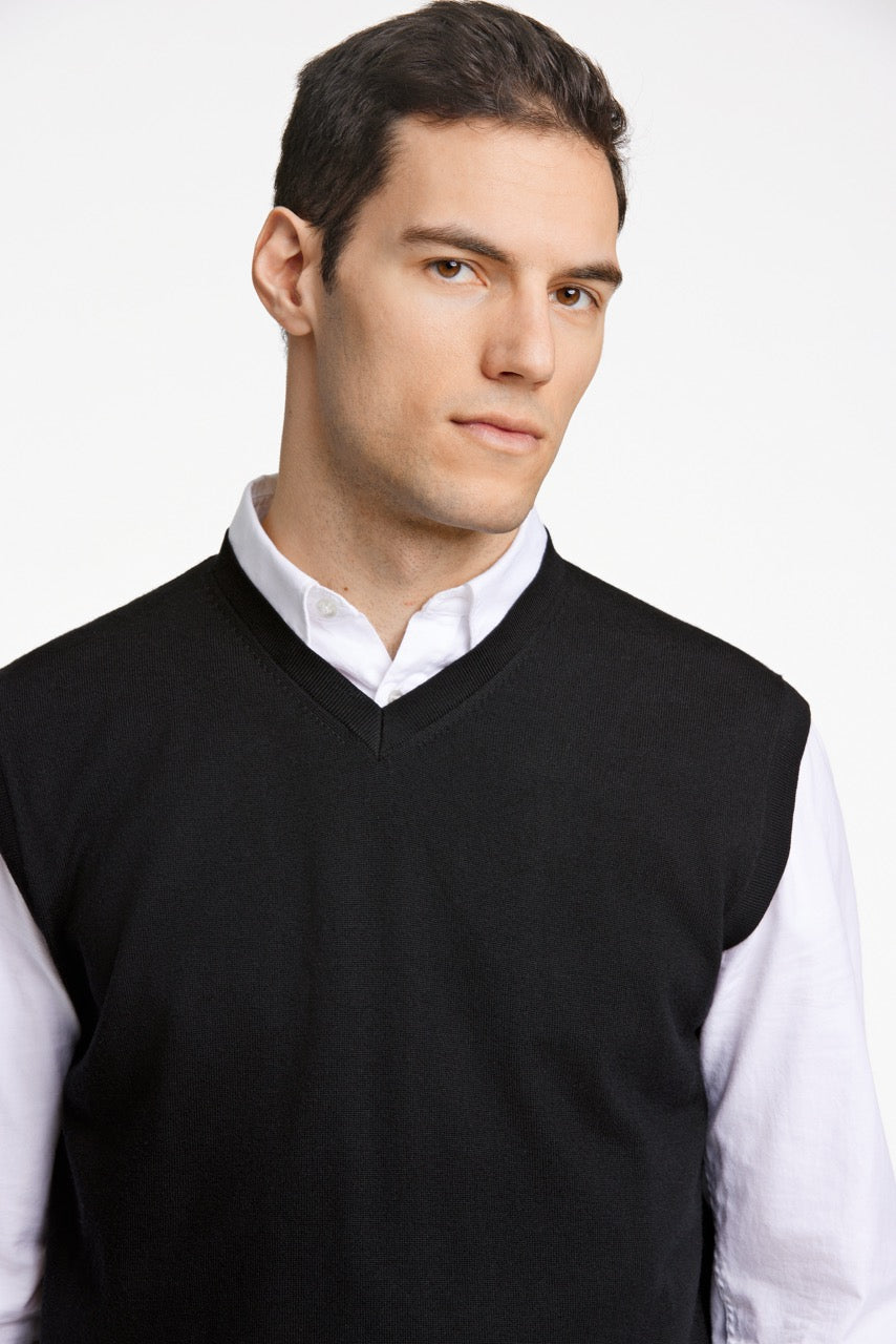 STRIK - 100 % merino v-neck slipover -  - Hr Ravn