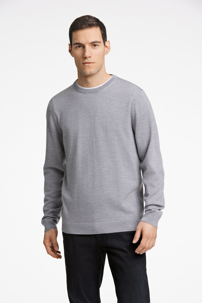 STRIK - 100 % merino crew neck knit -  - Hr Ravn
