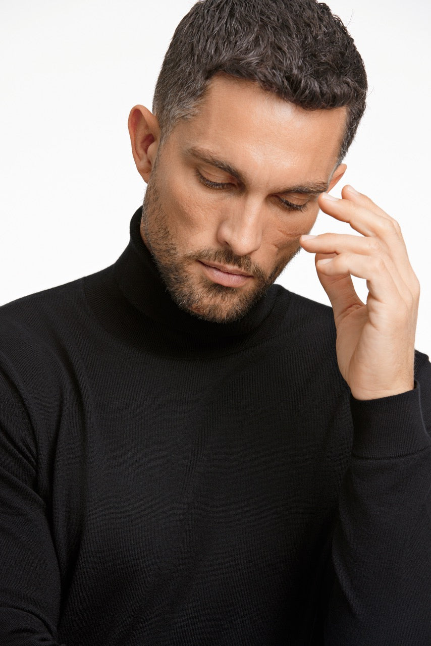 STRIK - 100% merino roll neck knit -  - Hr Ravn